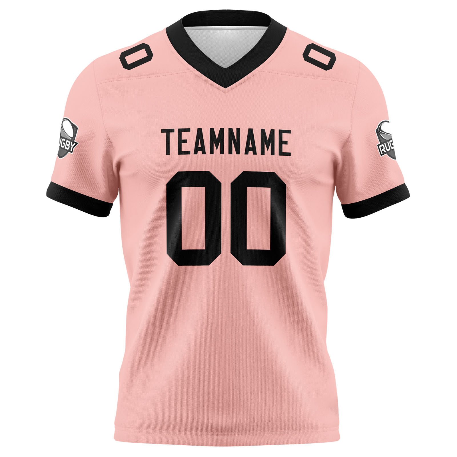 Custom Pink Black Football Jersey Personalized Football Shirts for Men Printed Team Name Number Logo