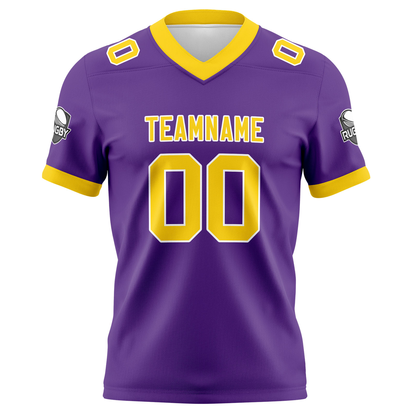 Custom Purple Yellow Football Jersey Personalized Football Shirts for Men Printed Team Name Number Logo