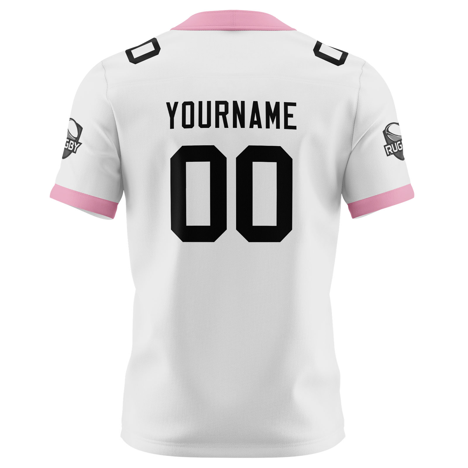 Custom White Pink Football Jersey Personalized Football Shirts for Men Printed Team Name Number Logo
