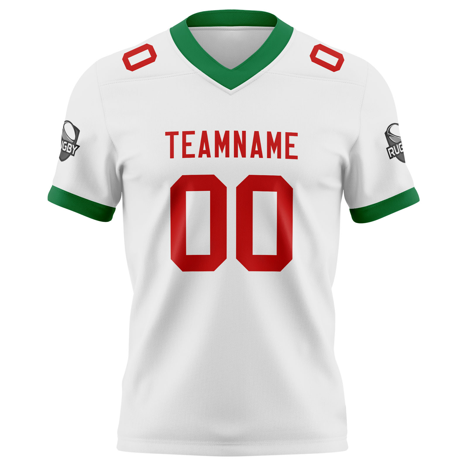 Custom White Red Football Jersey Personalized Football Shirts for Men Printed Team Name Number Logo