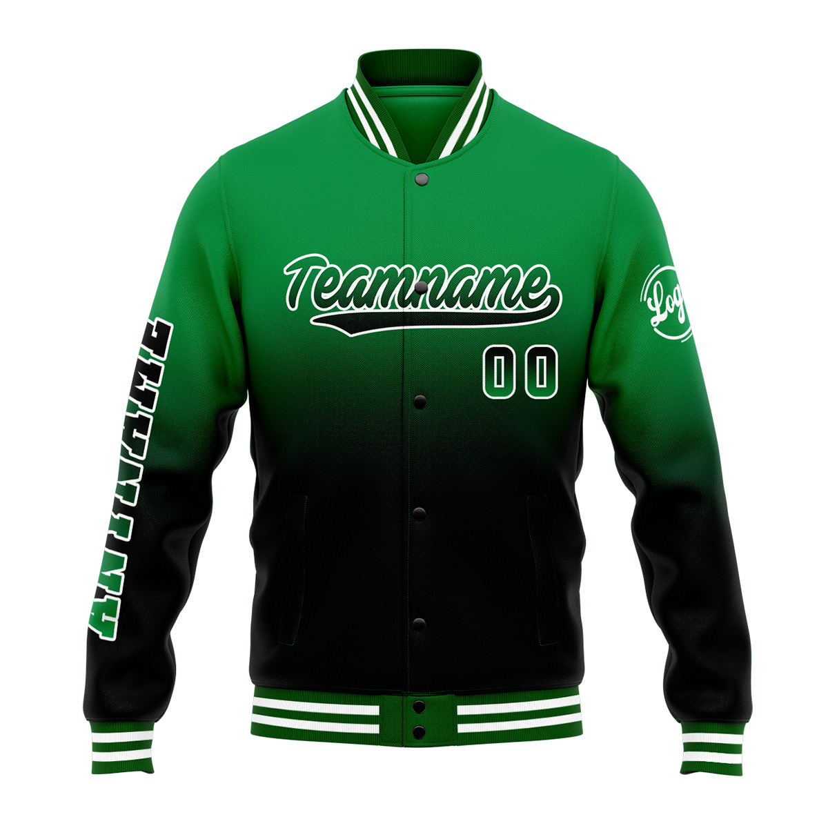 Custom Green&Black Varsity Jacket for Men Women and Youth with Personalized Letterman Jacket 