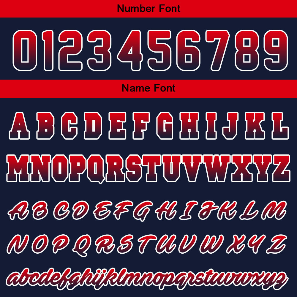 Custom Navy Red Hoodie Personalized Mens Pullover Hoodie Printed Team Name Number Logo for Women