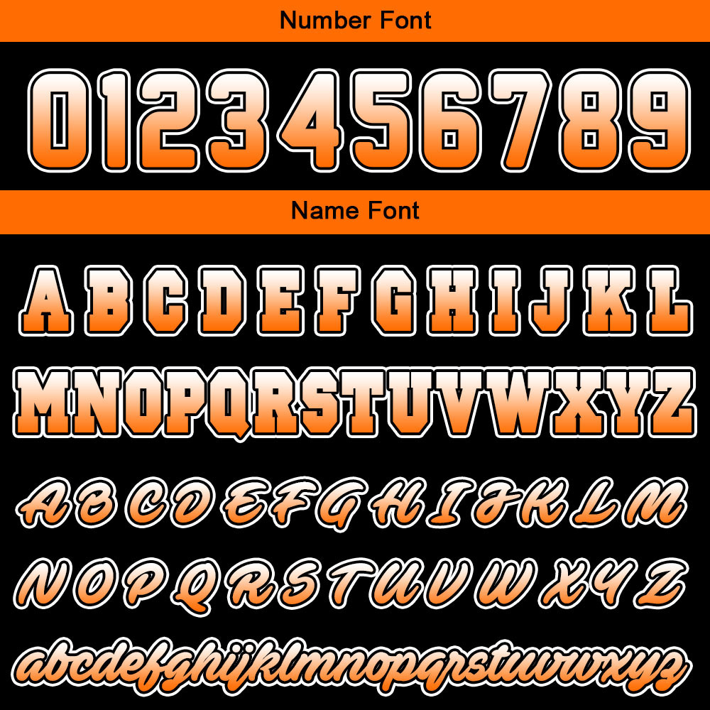 Custom Orange Black Hoodie Personalized Mens Pullover Hoodie Printed Team Name Number Logo for Women