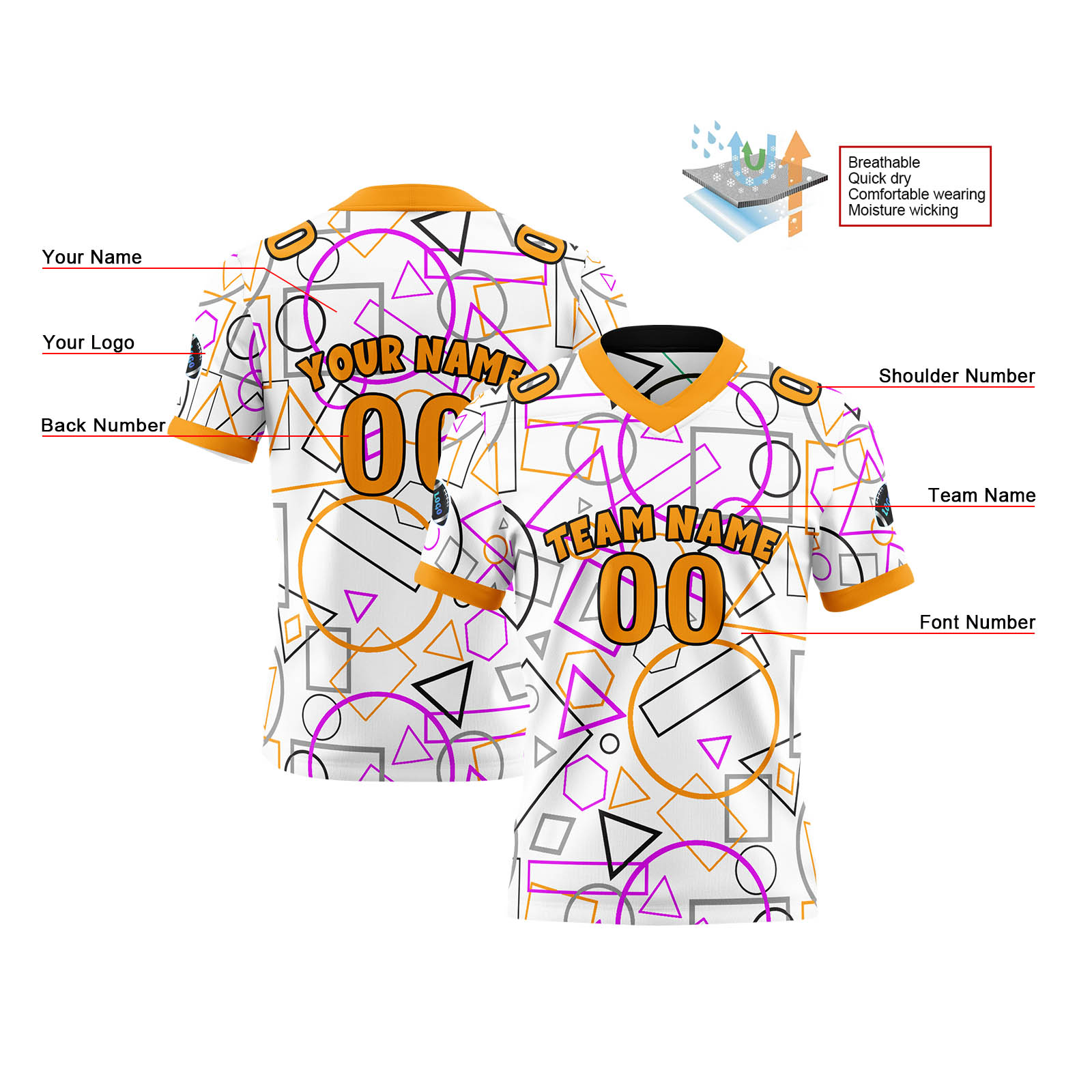 Custom Pink Green Reversible Football Jersey Personalized Gradient Football Shirts for Men Printed Team Name Number Logo