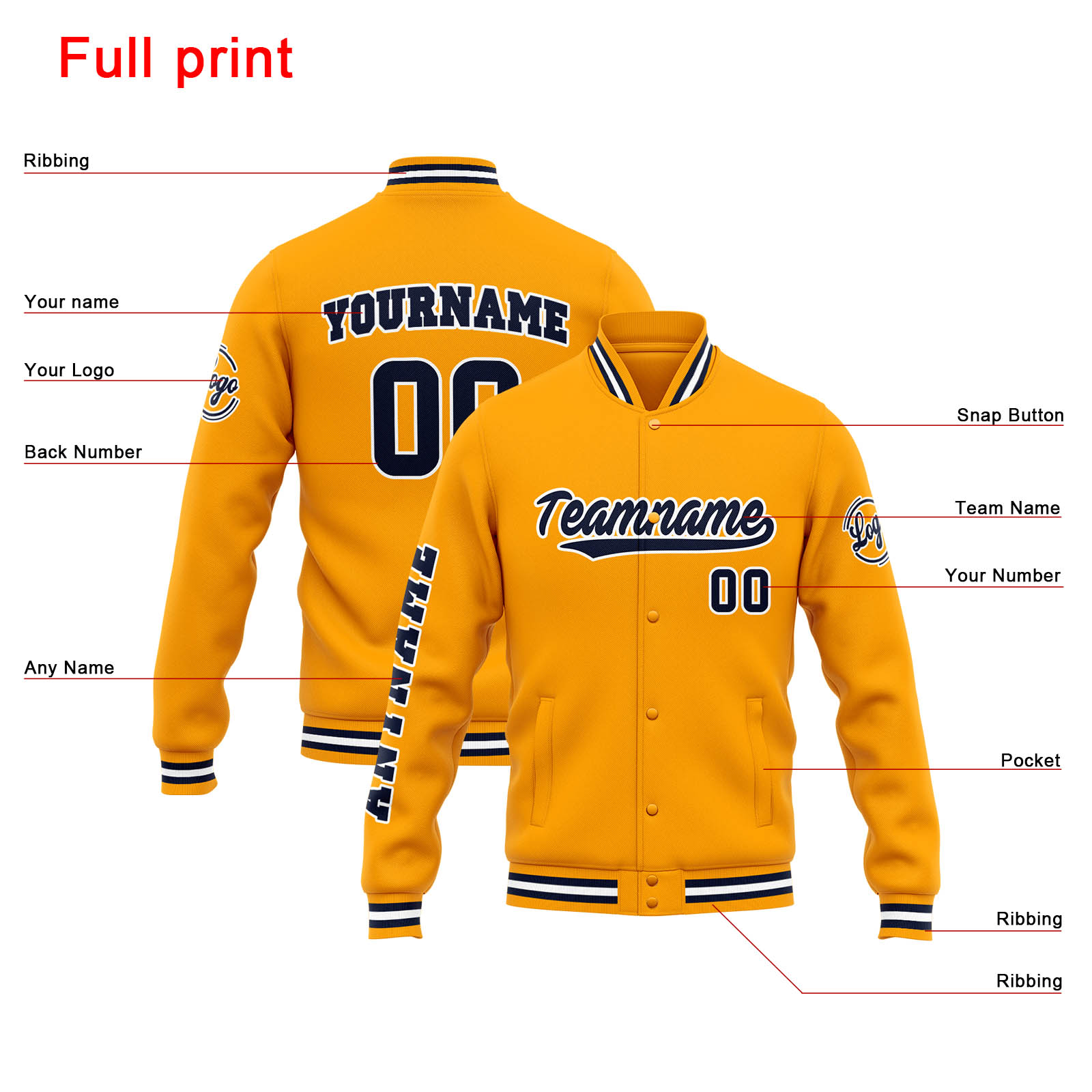 Custom Orange Varsity Jacket for Men Women and Youth with Personalized Letterman Jacket 