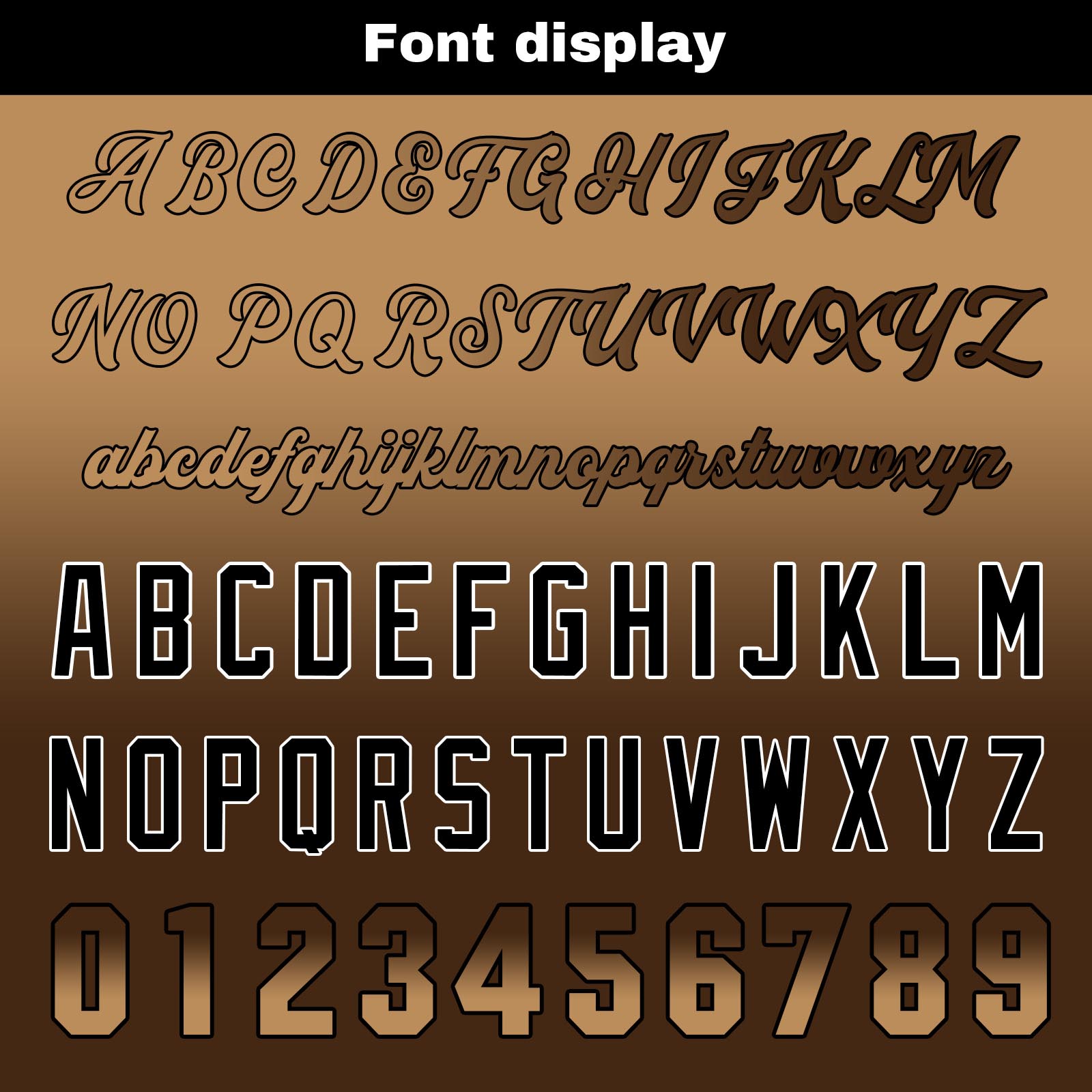 Custom Brown Gradient Baseball Jerseys Personalized Name Number Logo