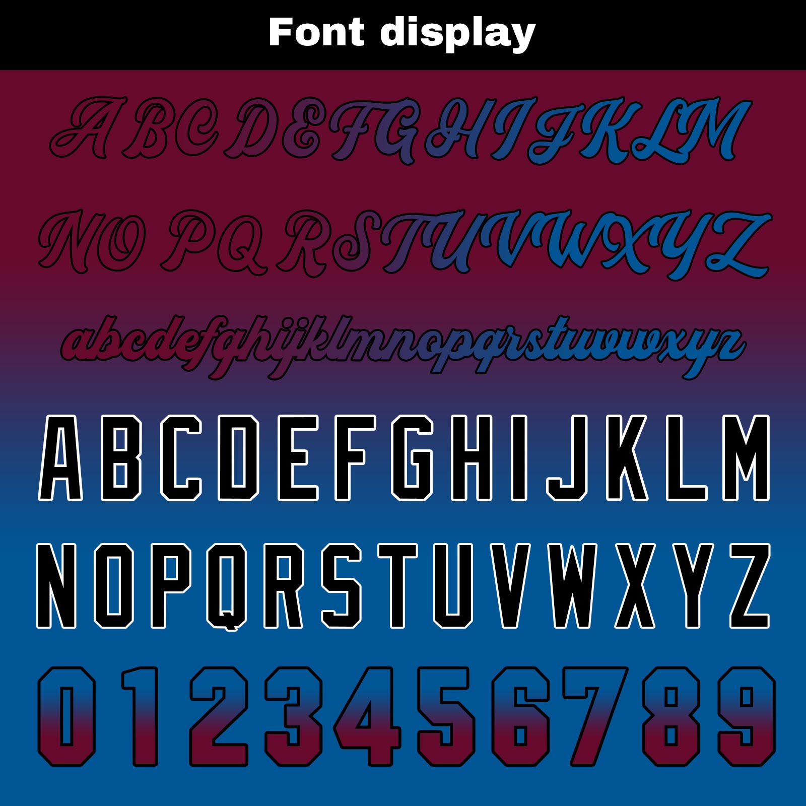 Custom Burgundy&Blue Gradient Baseball Jerseys Personalized Name Number Logo