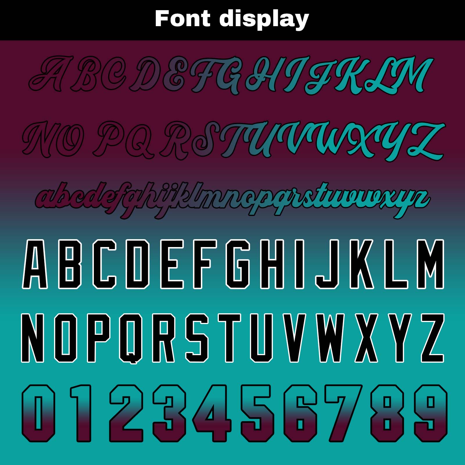 Custom Burgundy&Teal Gradient Baseball Jerseys Personalized Name Number Logo