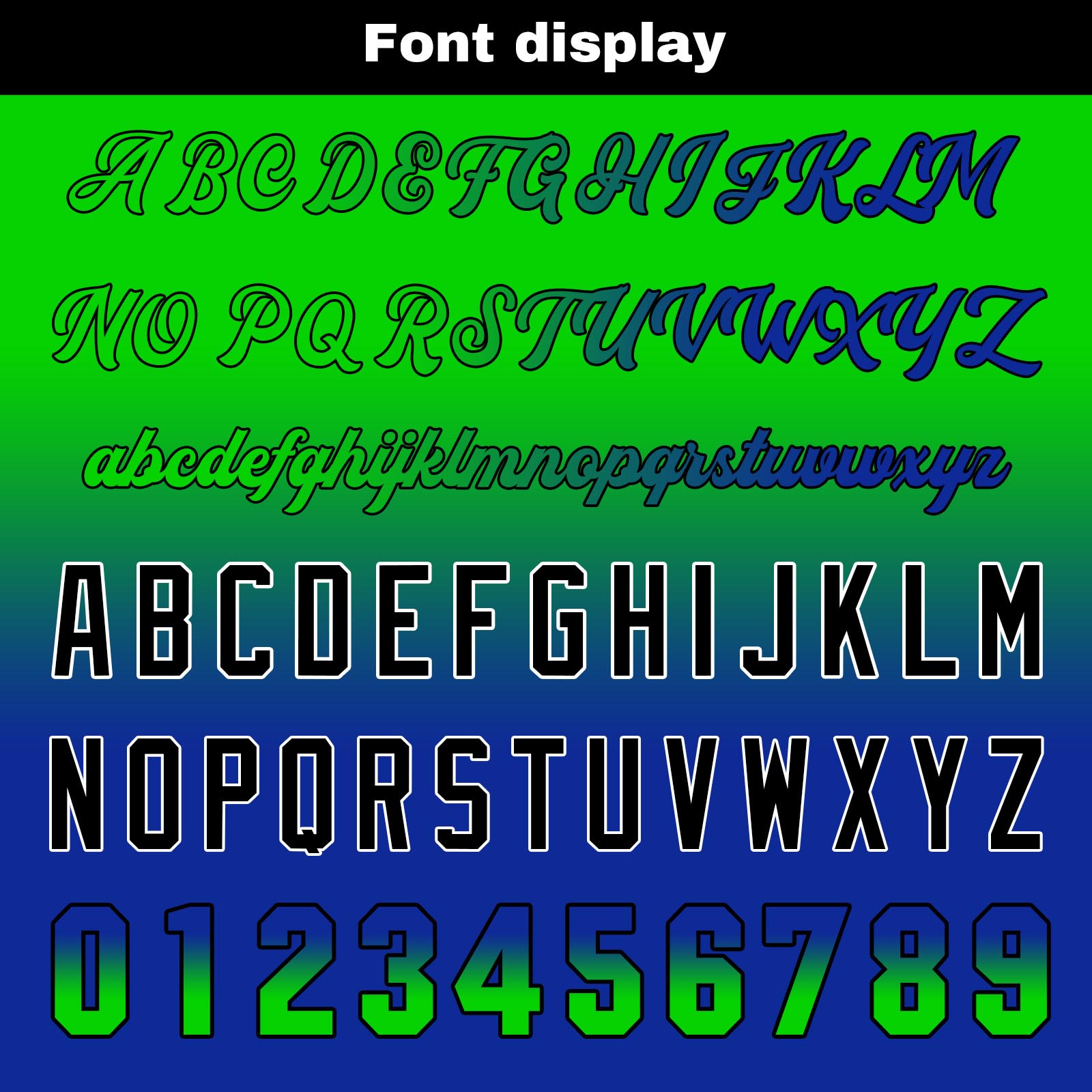 Custom Green&Blue Gradient Baseball Jerseys Personalized Name Number Logo