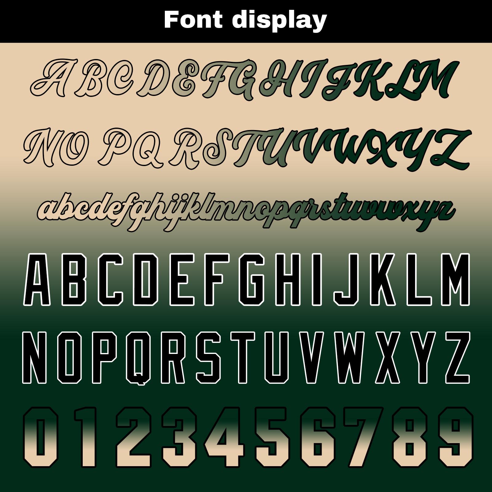 Custom Khaki&Dark Green Gradient Baseball Jerseys Personalized Name Number Logo