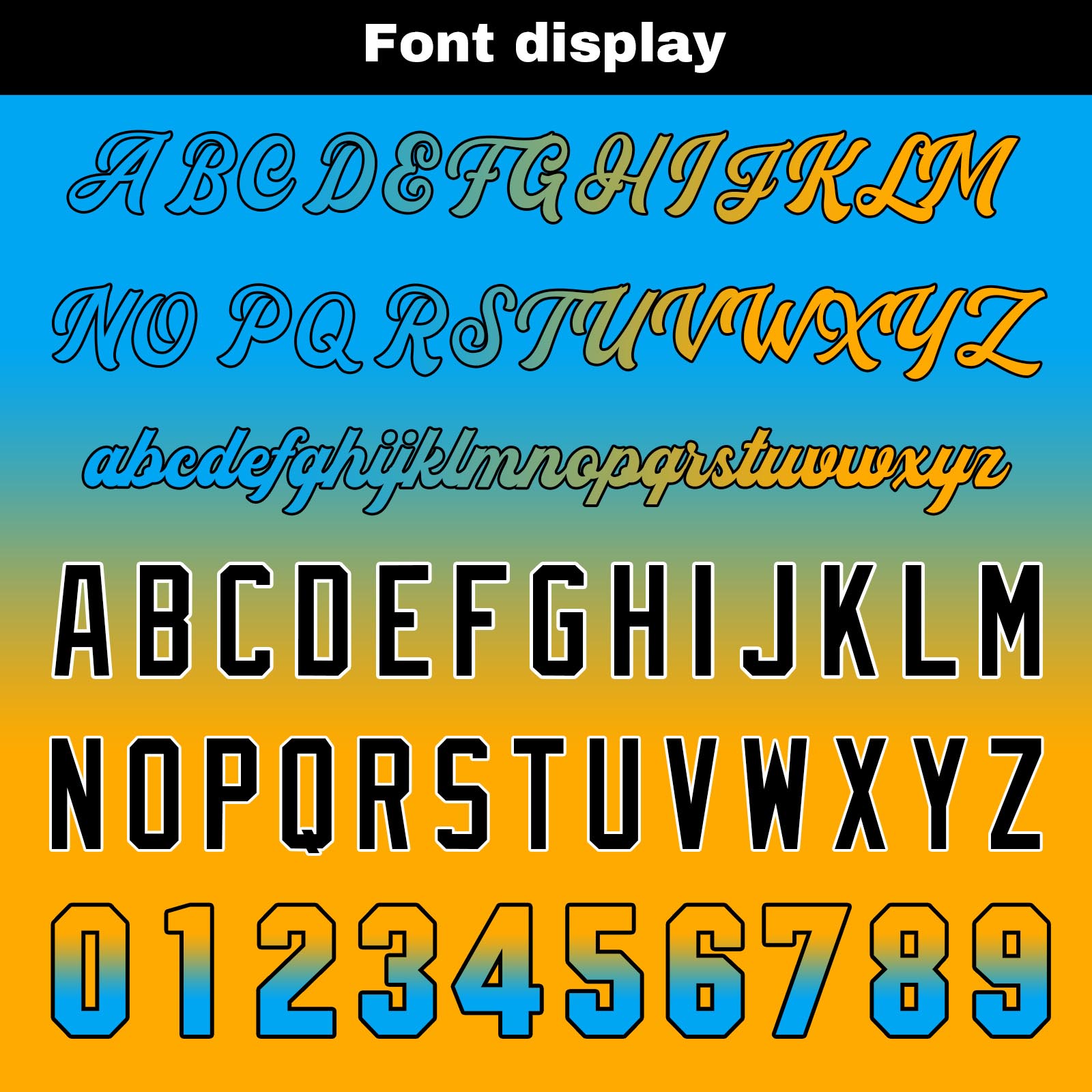 Custom Light Blue&Orange Gradient Baseball Jerseys Personalized Name Number Logo