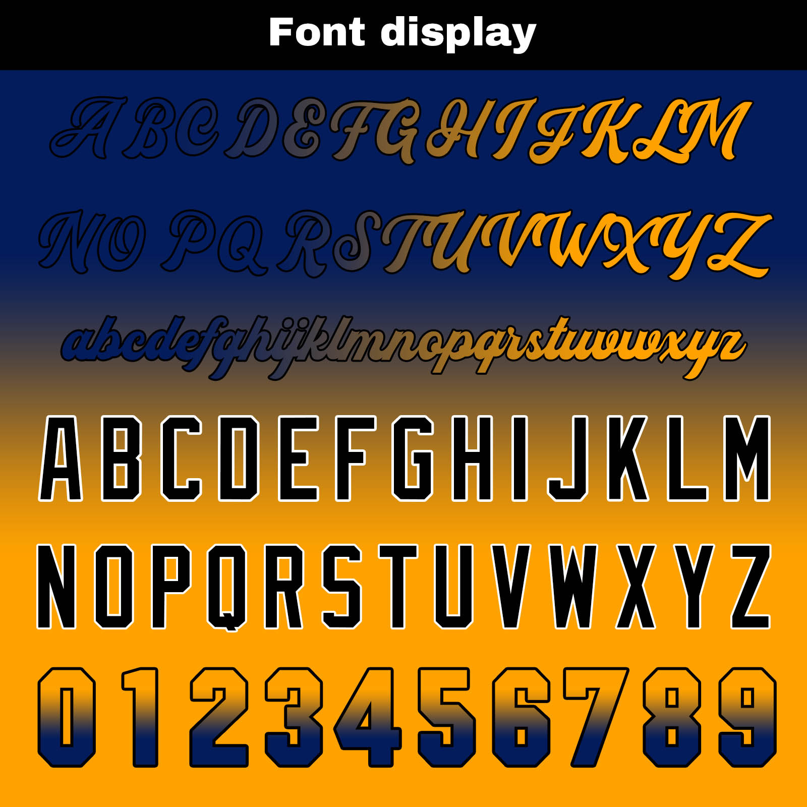 Custom Navy&Orange Gradient Baseball Jerseys Personalized Name Number Logo