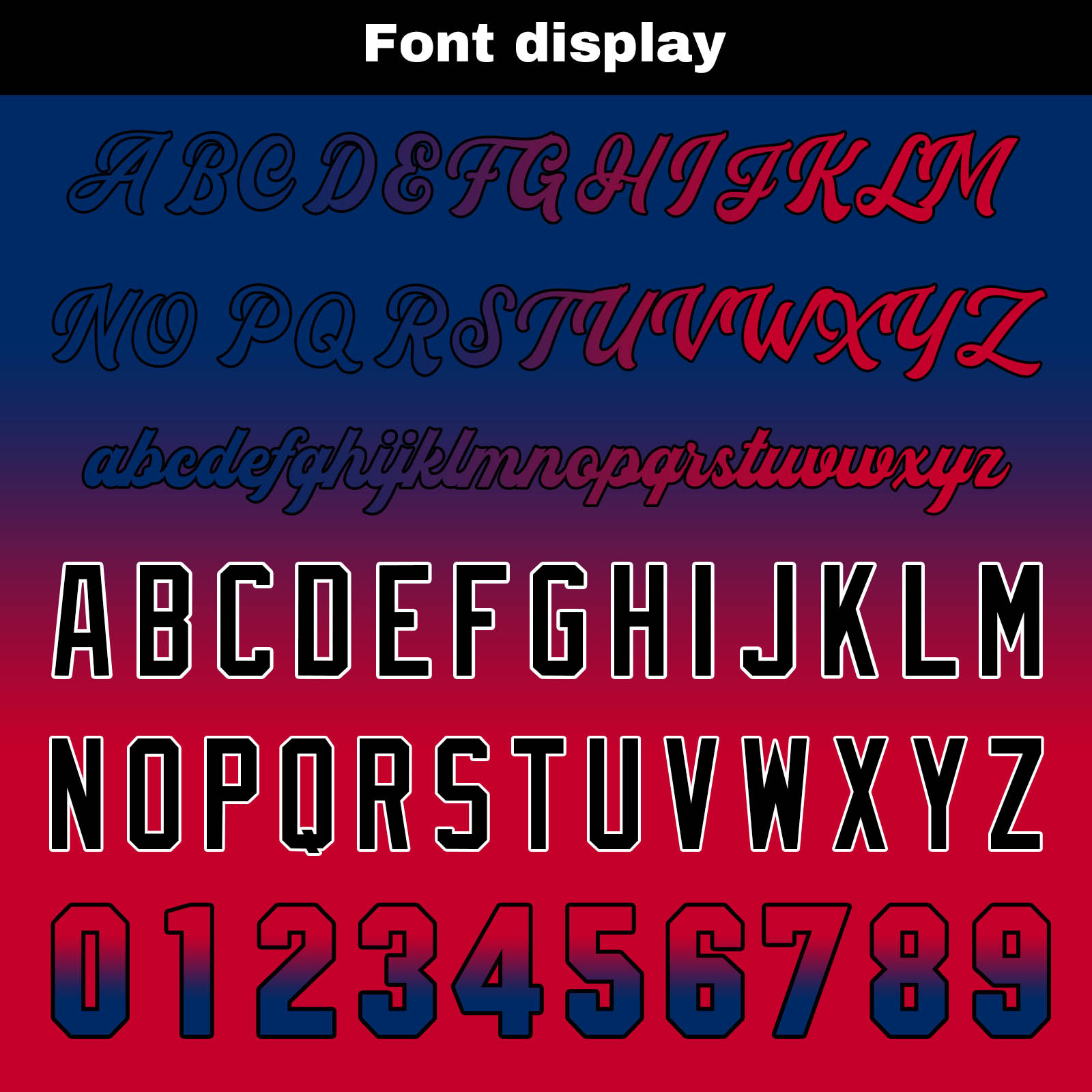 Custom Navy&Red Gradient Baseball Jerseys Personalized Name Number Logo