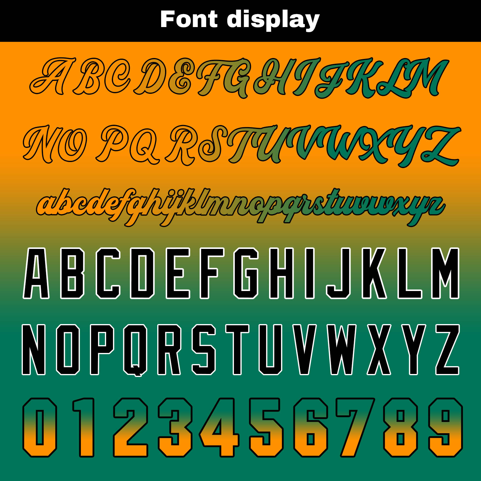 Custom Orange&Green Gradient Baseball Jerseys Personalized Name Number Logo