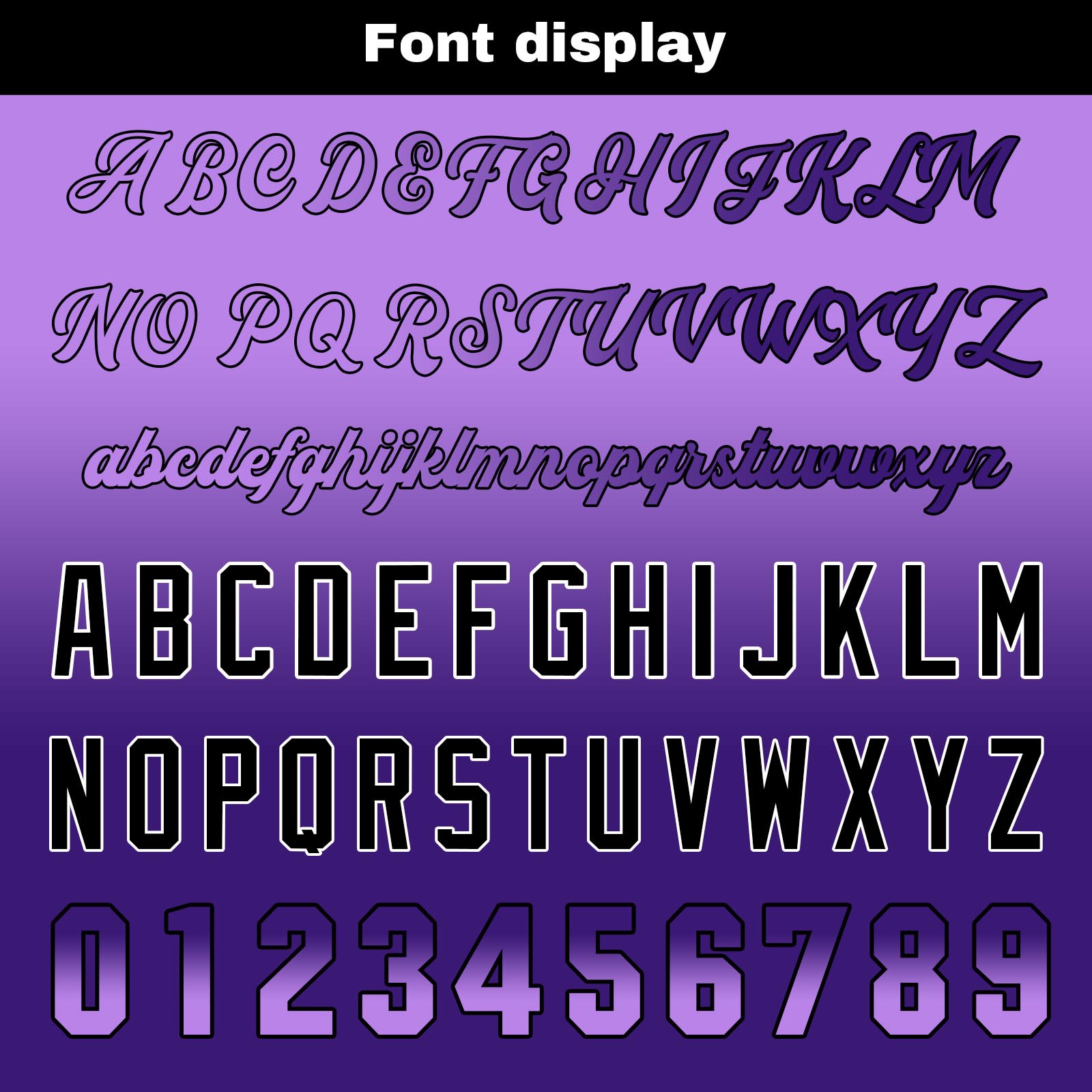 Custom Purple Gradient Baseball Jerseys Personalized Name Number Logo