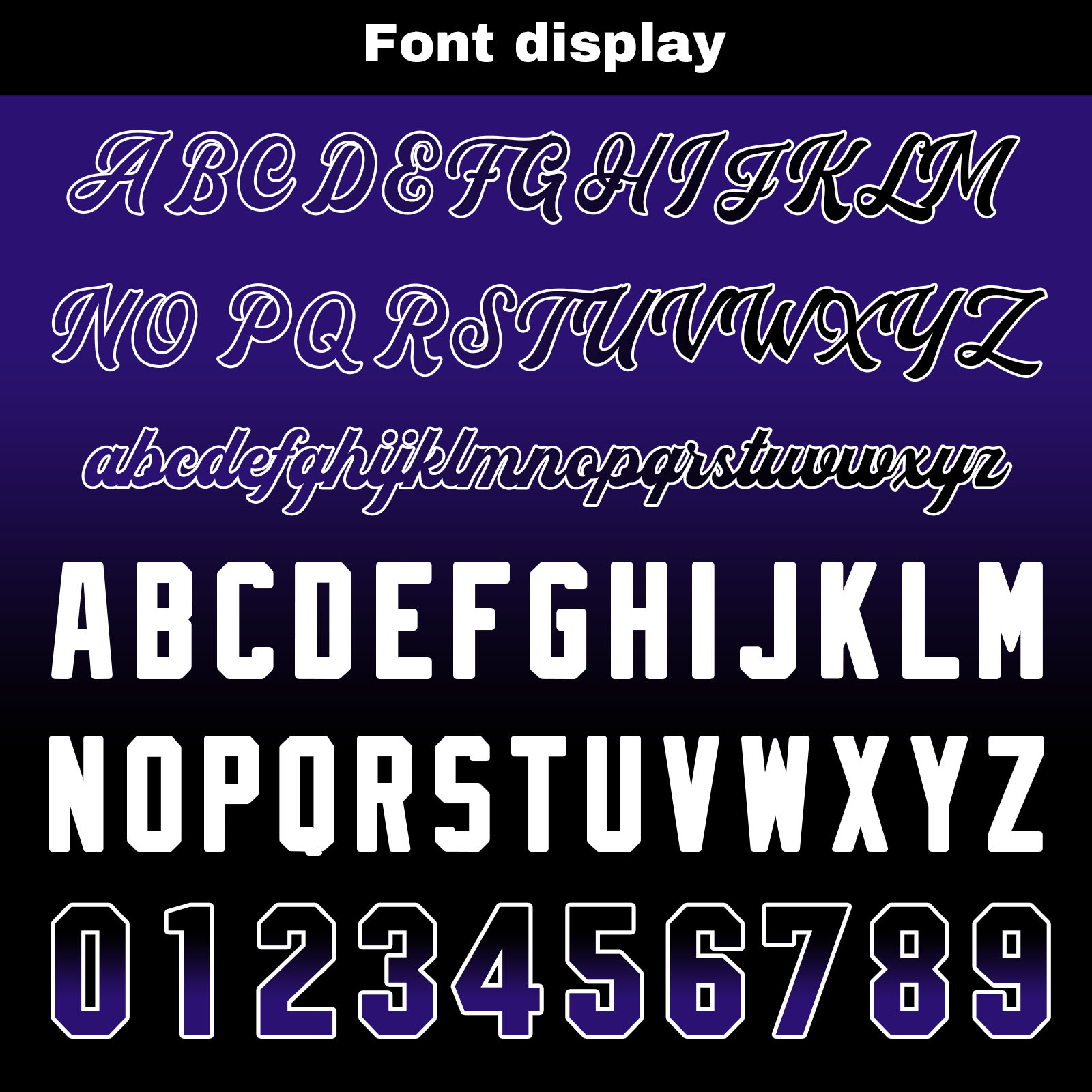 Custom Purple&Black Gradient Baseball Jerseys Personalized Name Number Logo