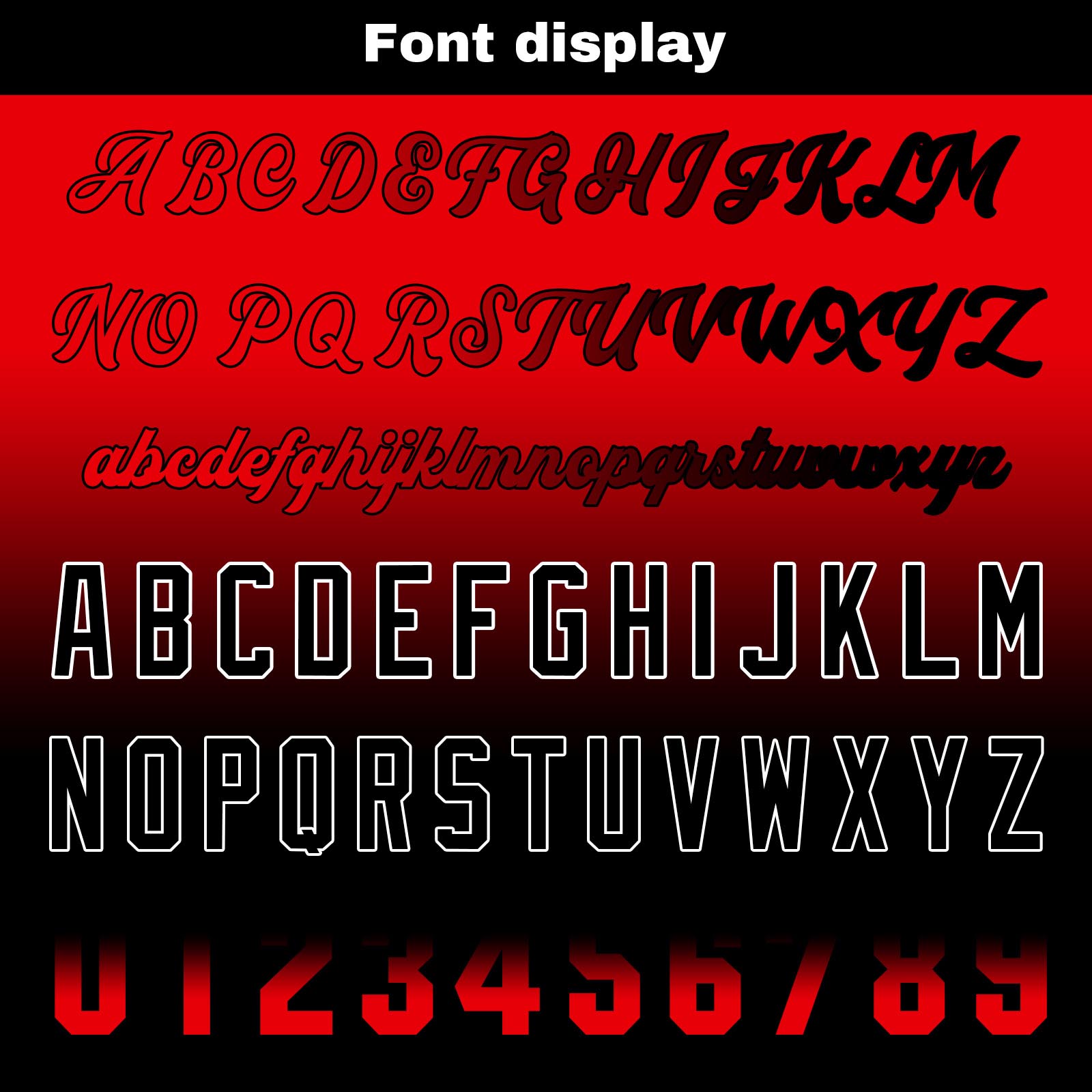 Custom Red&Black Gradient Baseball Jerseys Personalized Name Number Logo