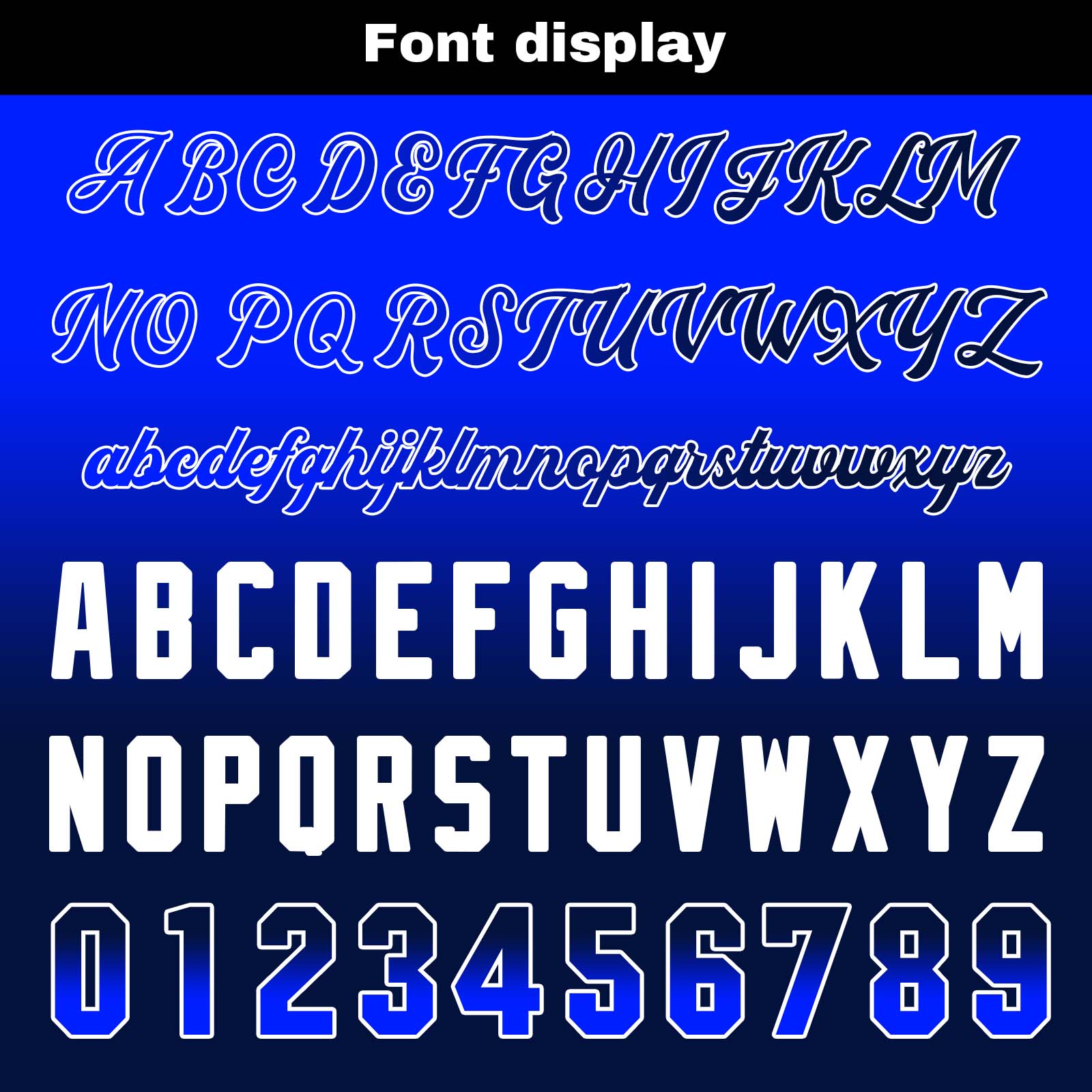 Custom Royal&Navy Gradient Baseball Jerseys Personalized Name Number Logo