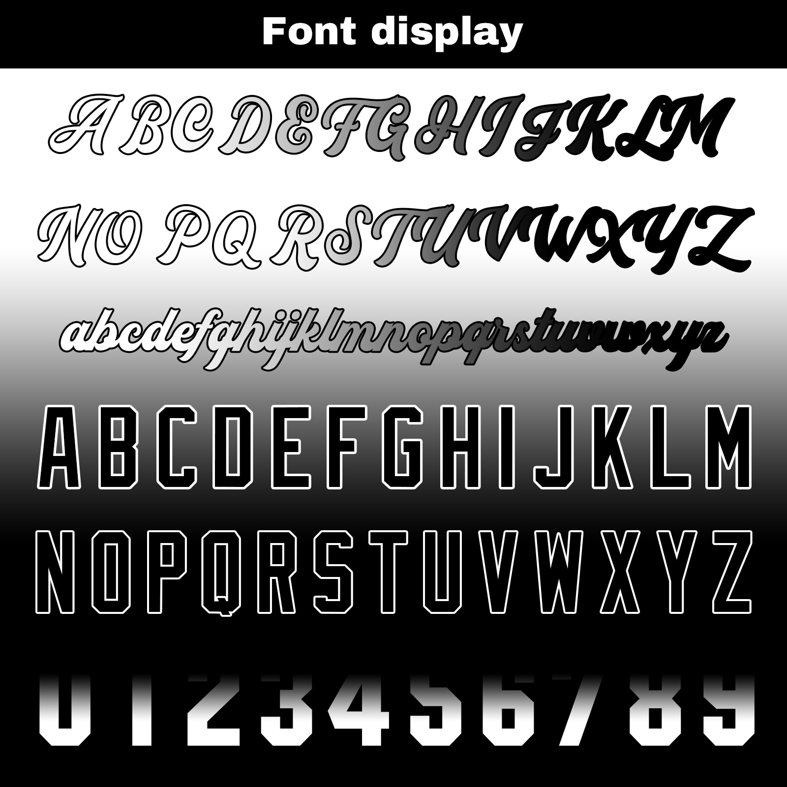 Custom White&Black Gradient Baseball Jerseys Personalized Name Number Logo