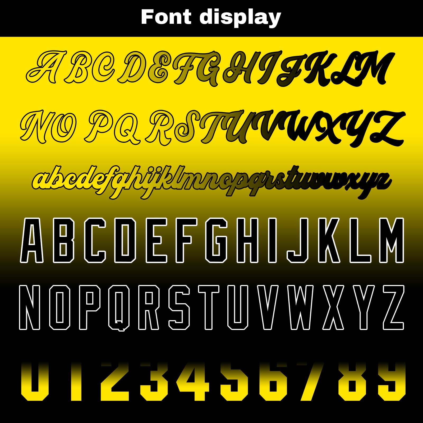 Custom Yellow&Black Gradient Baseball Jerseys Personalized Name Number Logo