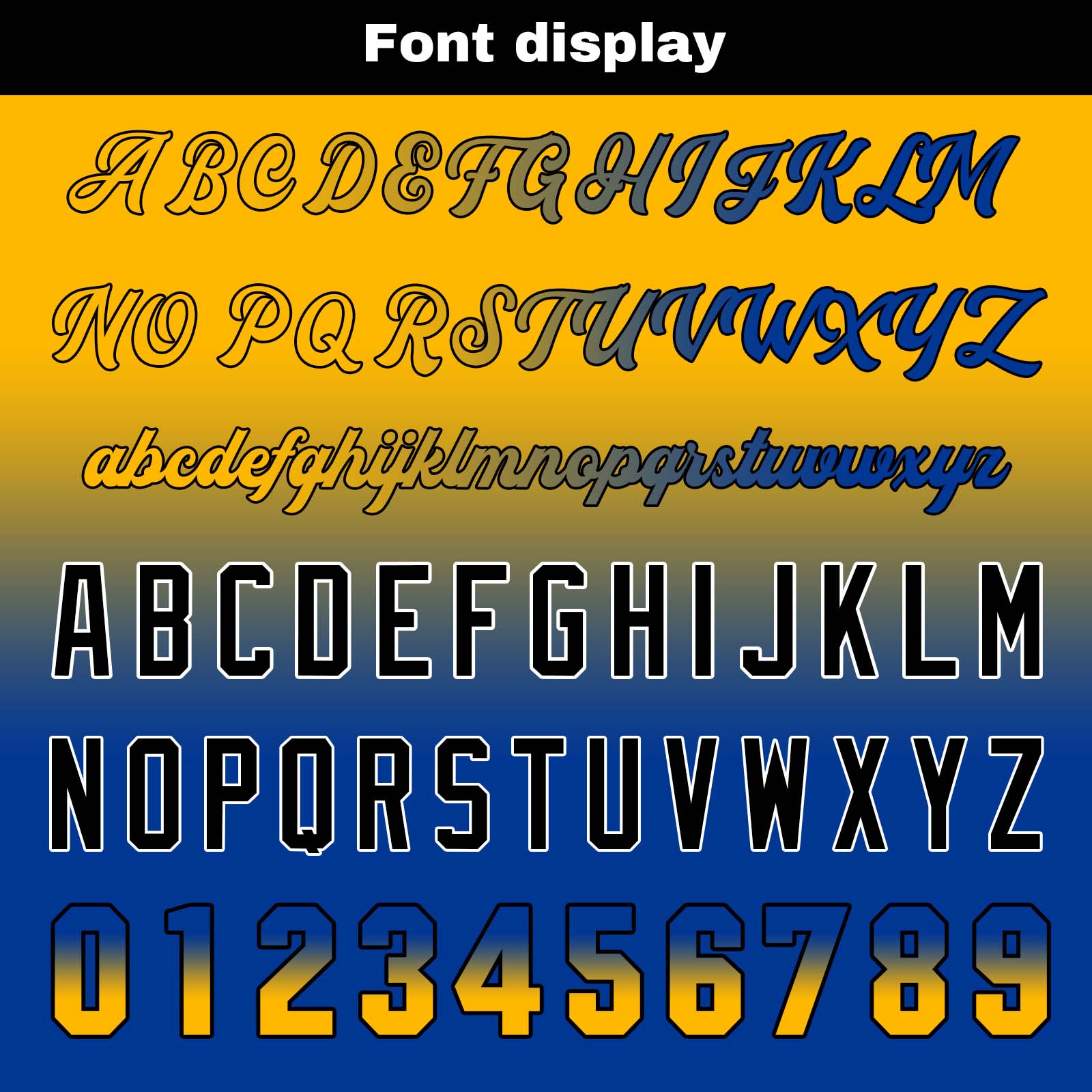 Custom Yellow&Blue Gradient Baseball Jerseys Personalized Name Number Logo