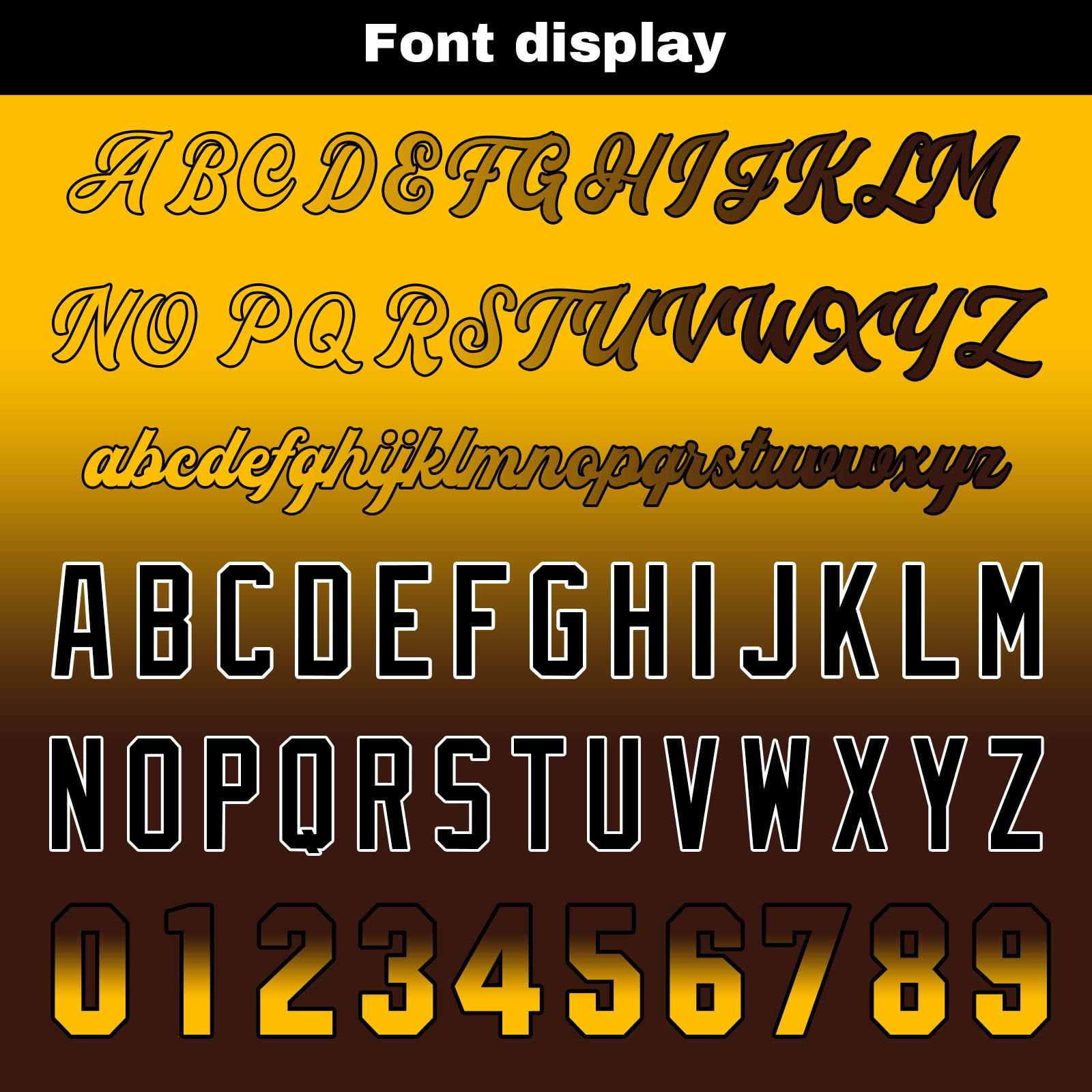 Custom Yellow&Brown Gradient Baseball Jerseys Personalized Name Number Logo