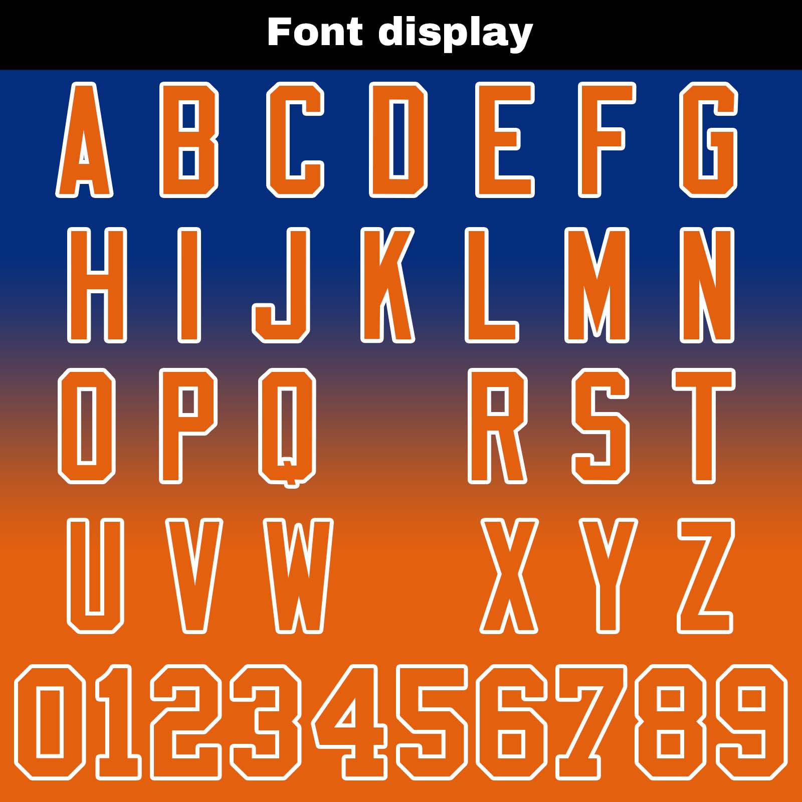 Custom Royal Orange Reversible Football Jersey Personalized Gradient Football Shirts for Men Printed Team Name Number Logo