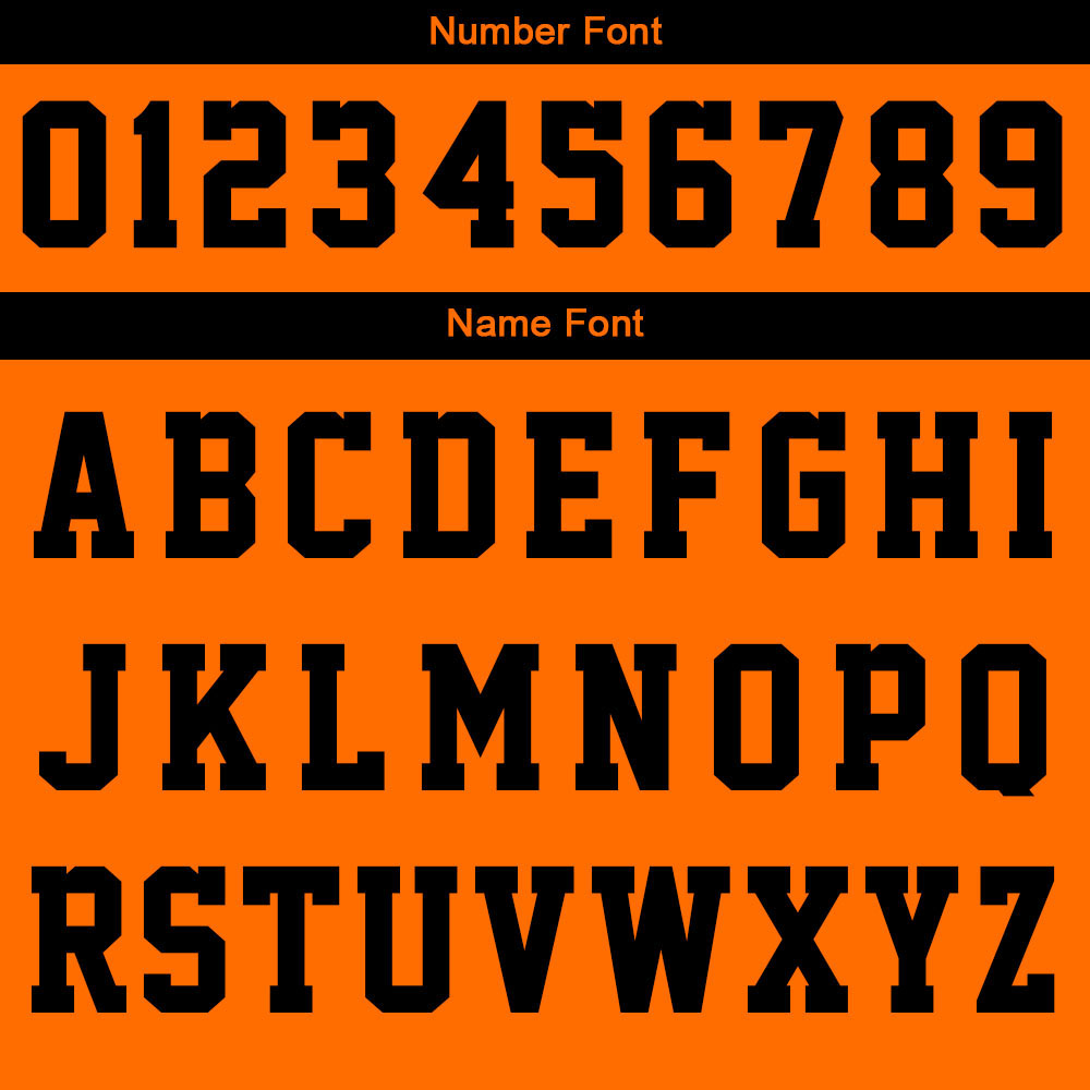 Custom Orange Black Hoodie Personalized Mens Pullover Hoodie Printed Team Name Number Logo for Women