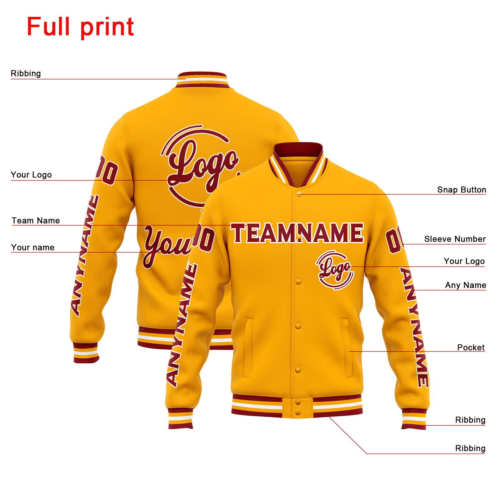 Custom Orange Red Varsity Jacket for Men Women and Youth with Personalized Letterman Jacket 