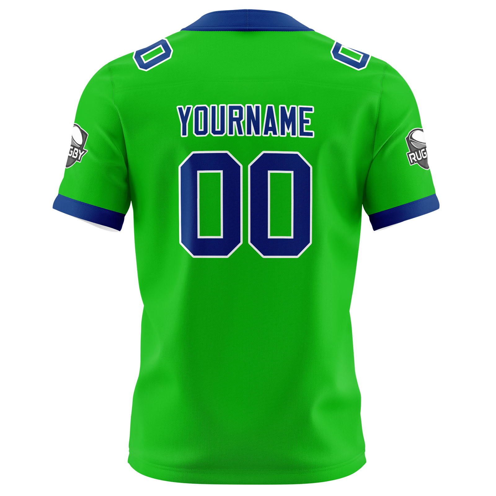 Custom Green Blue Football Jersey Personalized Football Shirts for Men Printed Team Name Number Logo