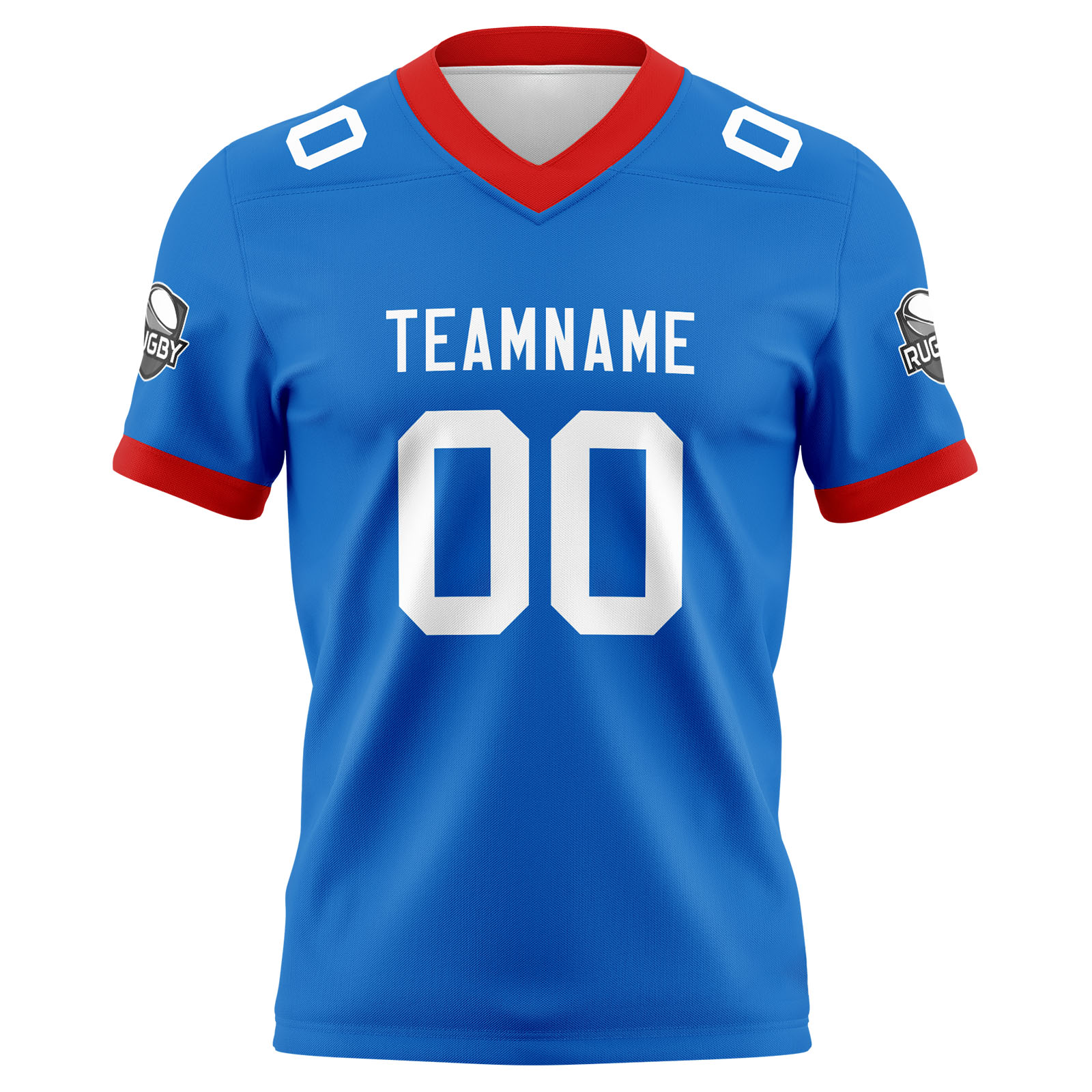 Custom Blue White Football Jersey Personalized Football Shirts for Men Printed Team Name Number Logo