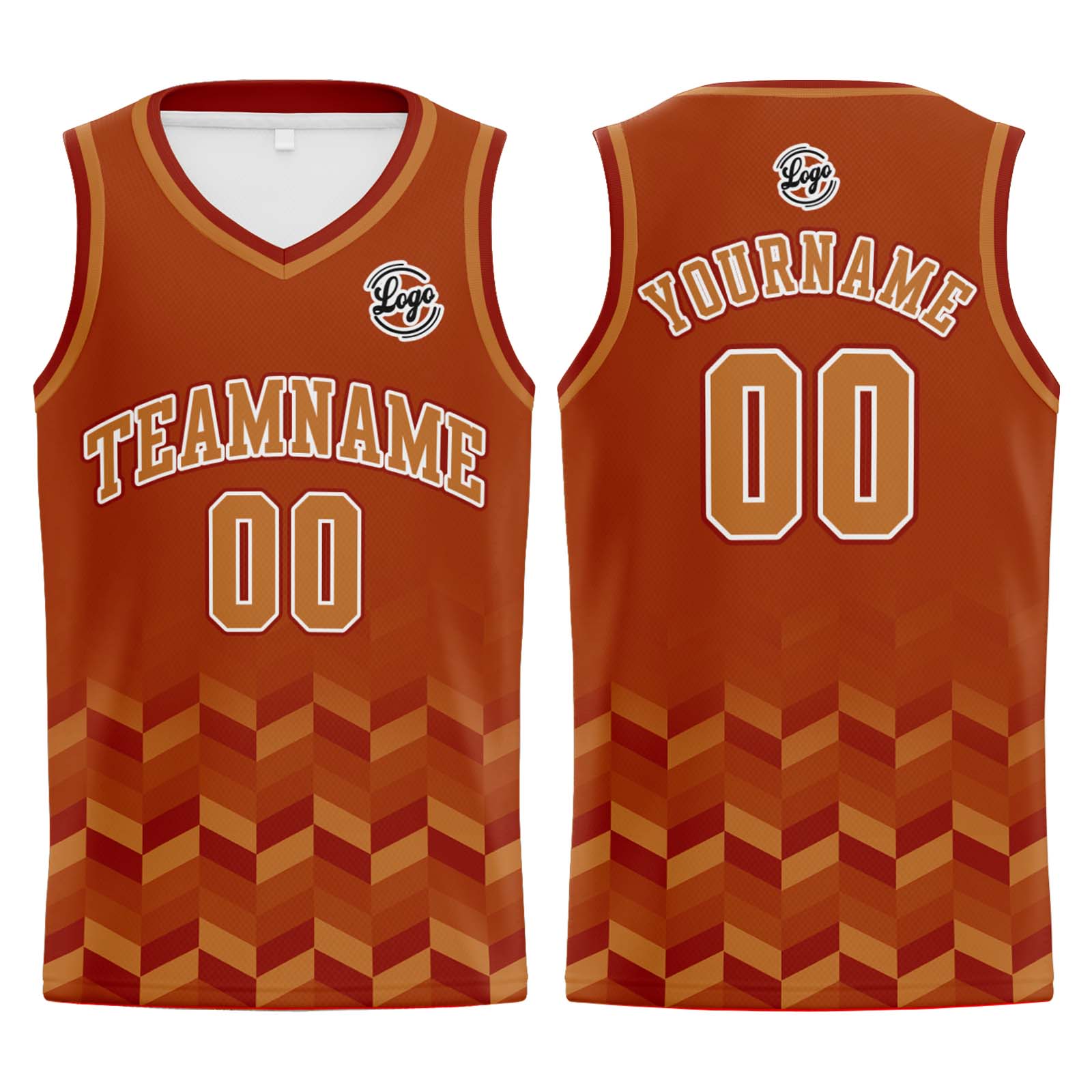 Custom Burnt Orange Basketball Jerseys Personalized Jersey Printed Men Women Team Jerseys Shorts with Name Logo and Number