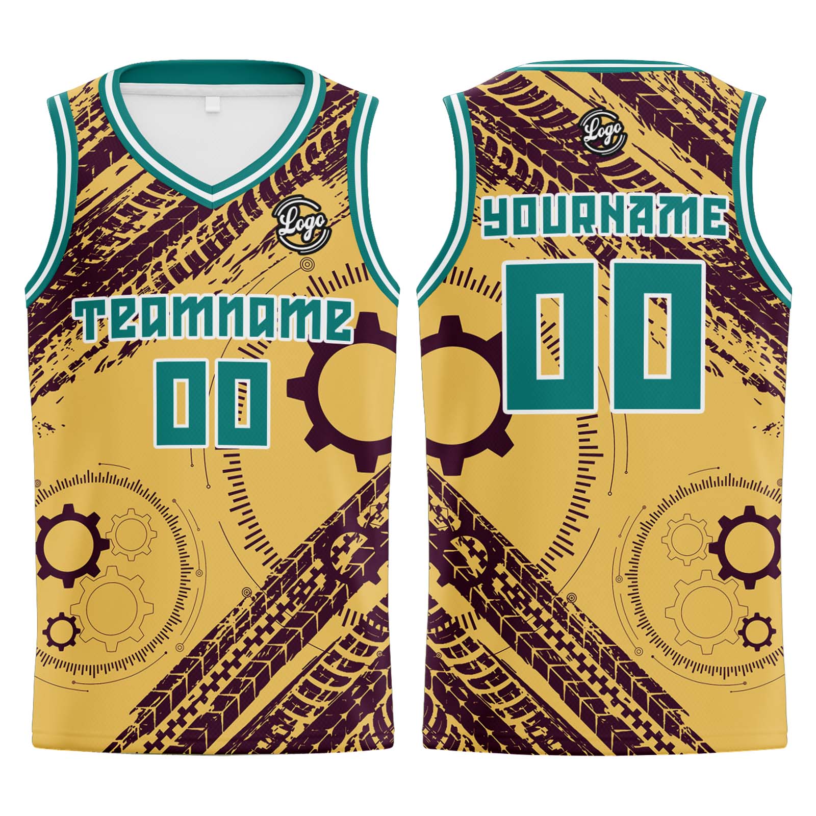 Custom Light Yellow Brown Basketball Jerseys Personalized Jersey Printed Men Women Team Jerseys Shorts with Name Logo and Number