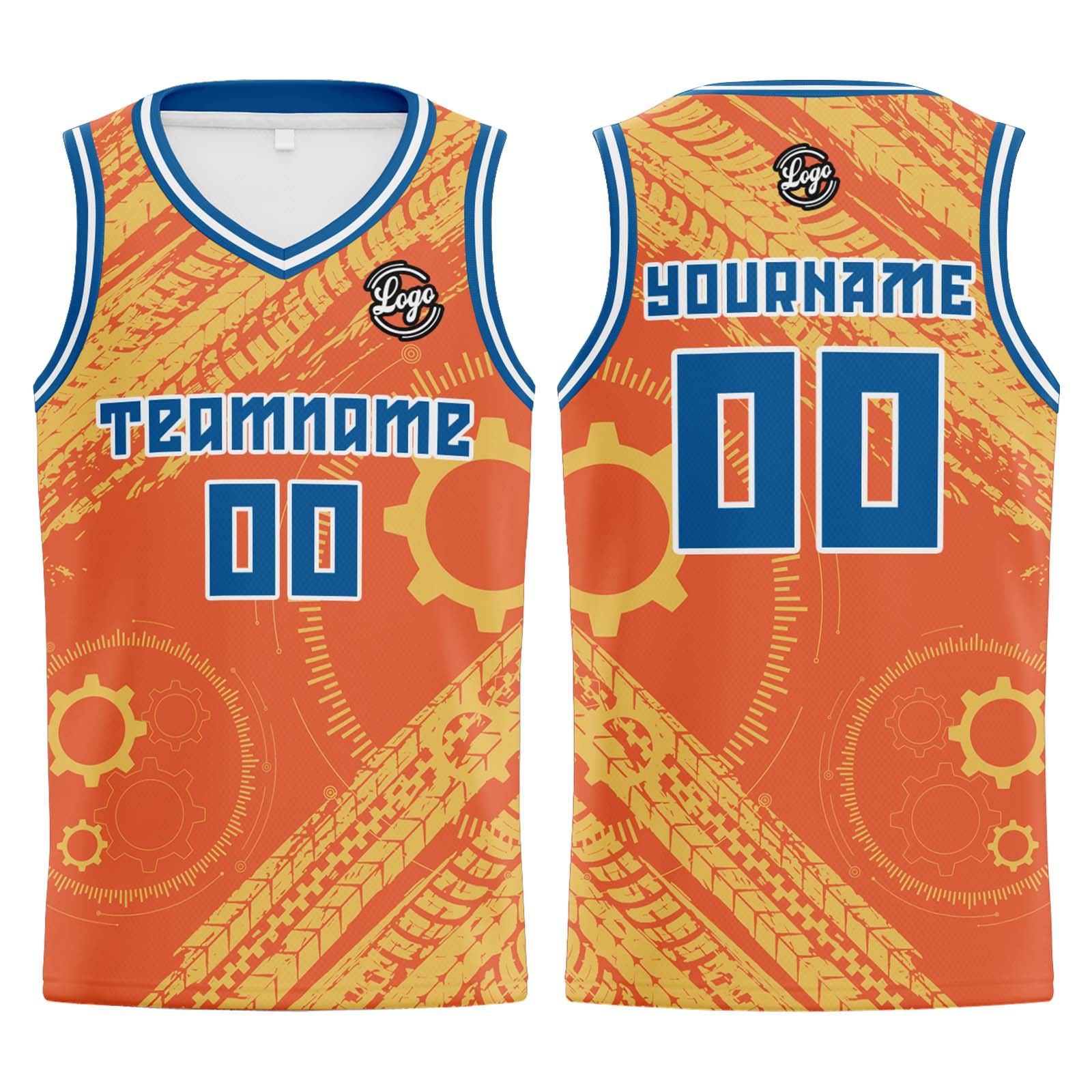 Custom Orange Blue Basketball Jerseys Personalized Jersey Printed Men Women Team Jerseys Shorts with Name Logo and Number