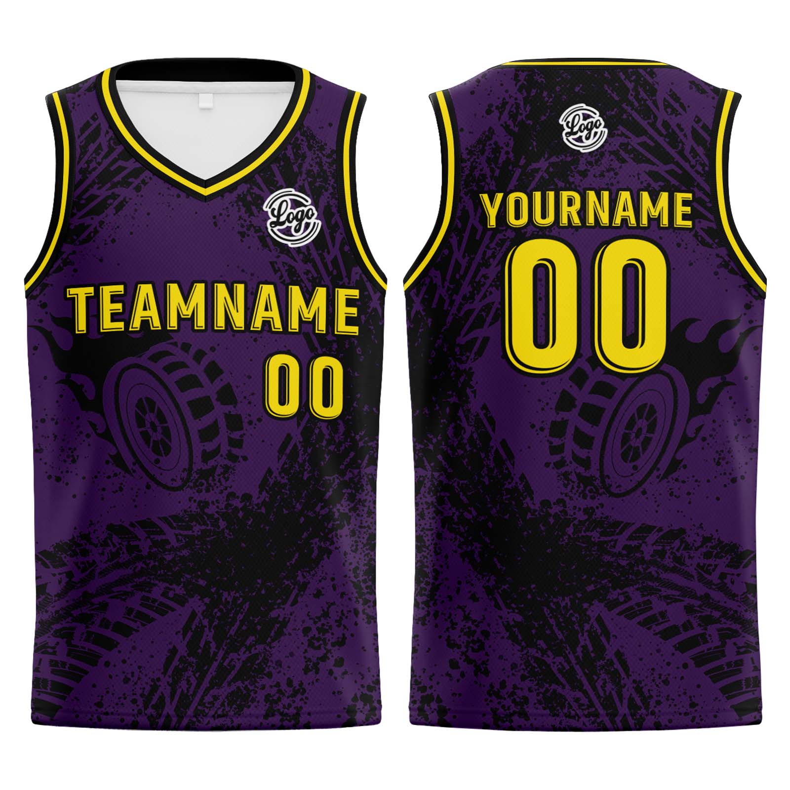 Custom Purple Yellow Basketball Jerseys Personalized Jersey Printed Men Women Team Jerseys Shorts with Name Logo and Number