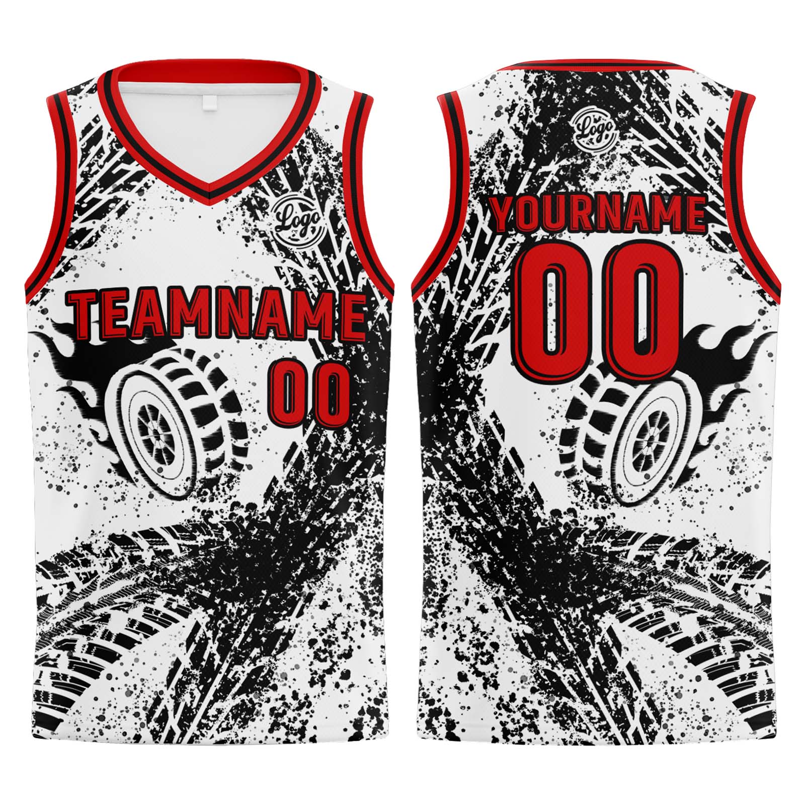 Custom White Black Red Basketball Jerseys Personalized Jersey Printed Men Women Team Jerseys Shorts with Name Logo and Number