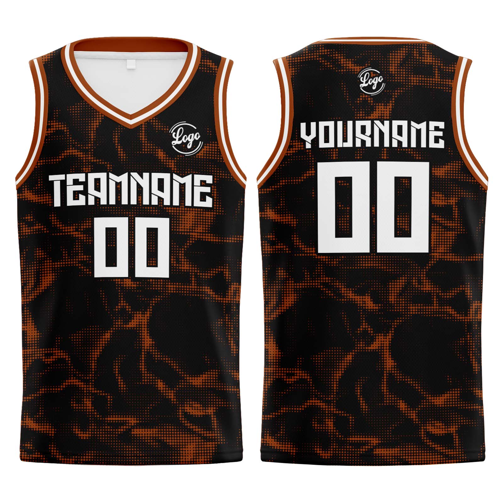 Custom Black Brown Basketball Jerseys Personalized Jersey Printed Men Women Team Jerseys Shorts with Name Logo and Number