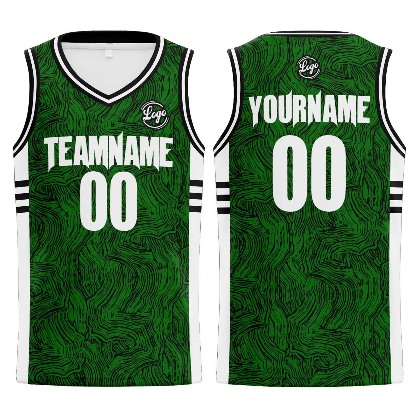 Custom Black Green Basketball Jerseys Personalized Jersey Printed Men Women Team Jerseys Shorts with Name Logo and Number