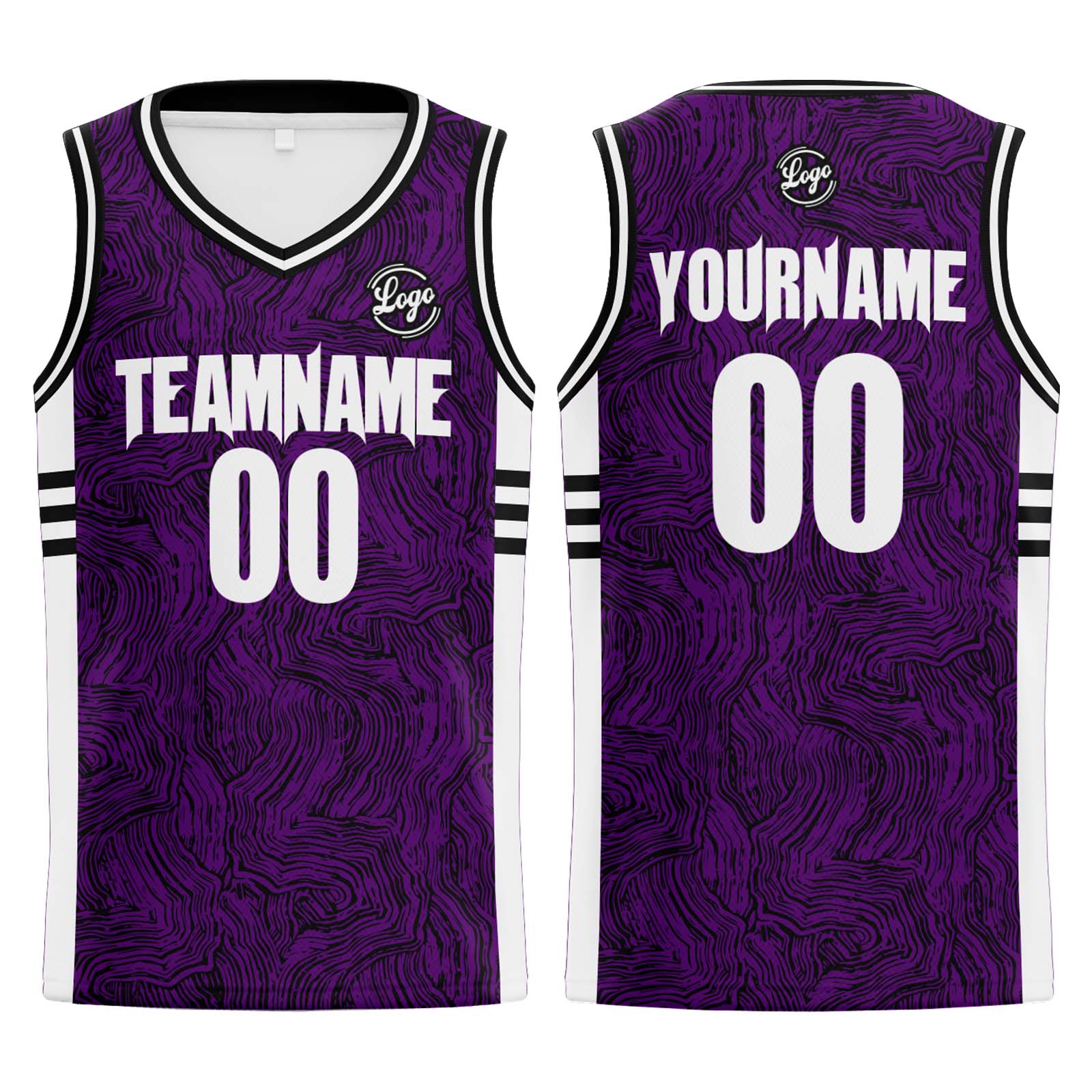 Custom Black Purple Basketball Jerseys Personalized Jersey Printed Men Women Team Jerseys Shorts with Name Logo and Number