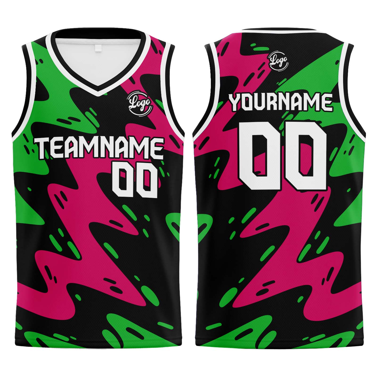 Custom Black Rose Green Basketball Jerseys Personalized Jersey Printed Men Women Team Jerseys Shorts with Name Logo and Number