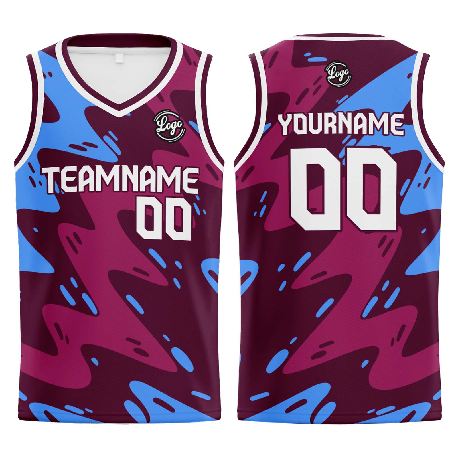 Custom Burgundy Light Basketball Jerseys Personalized Jersey Printed Men Women Team Jerseys Shorts with Name Logo and Number
