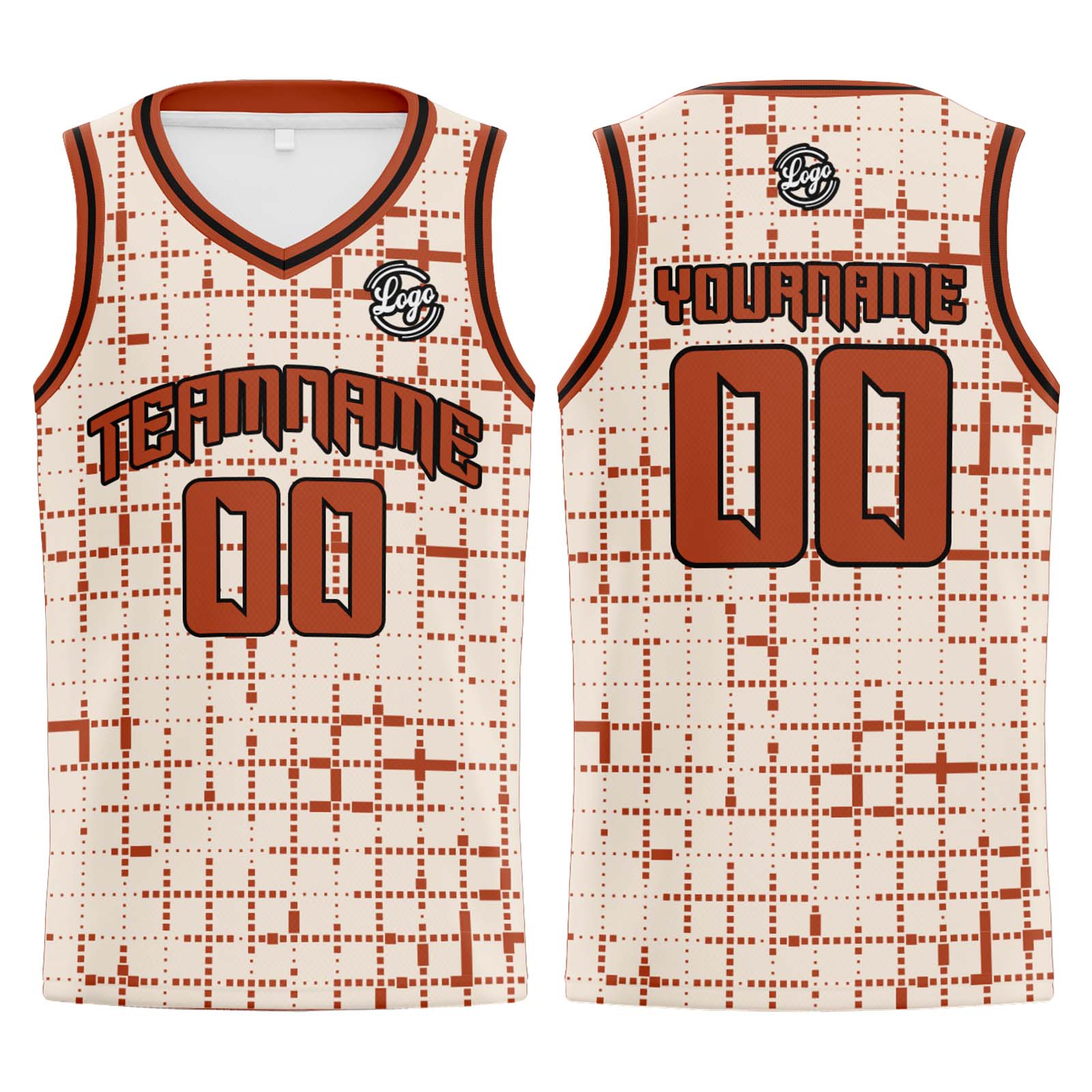 Custom Cream Reddish Brown Basketball Jerseys Personalized Jersey Printed Men Women Team Jerseys Shorts with Name Logo and Number