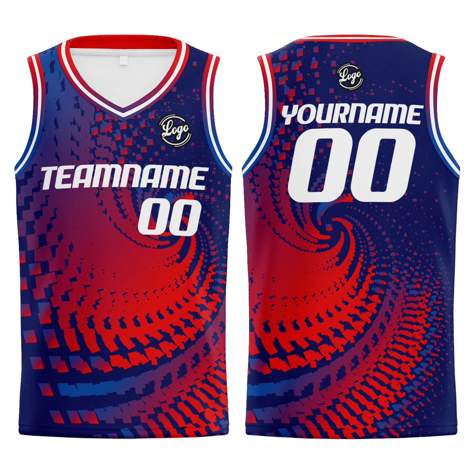 Custom Navy Red Basketball Jerseys Personalized Jersey Printed Men Women Team Jerseys Shorts with Name Logo and Number