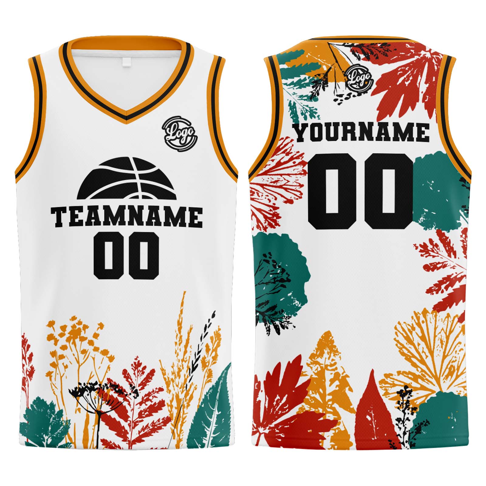 Custom White Orange Basketball Jerseys Personalized Jersey Printed Men Women Team Jerseys Shorts with Name Logo and Number