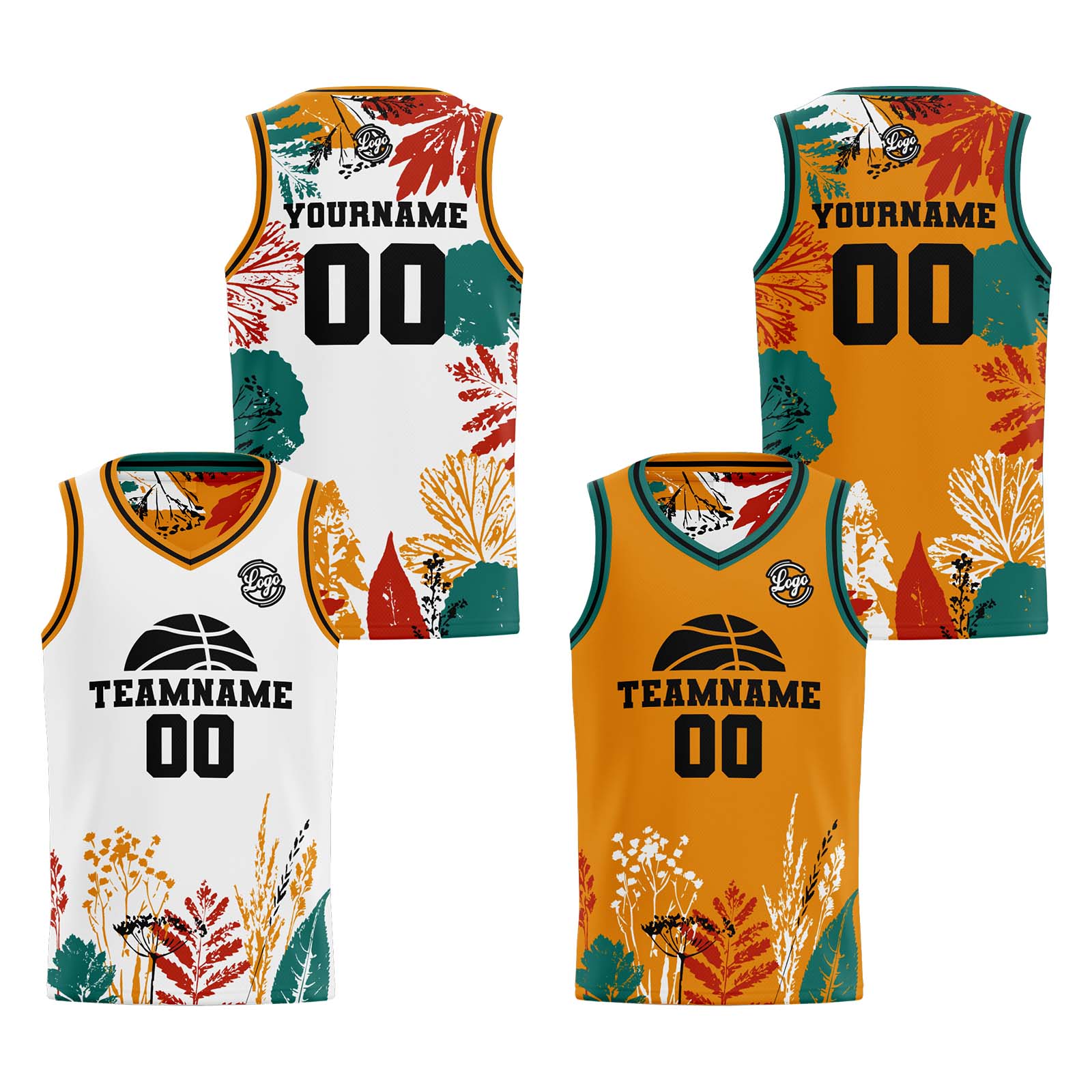 Custom White Orange Reversible Basketball Jersey Basketball Uniform Basketball Shirts for Men Personalized Print Name Number