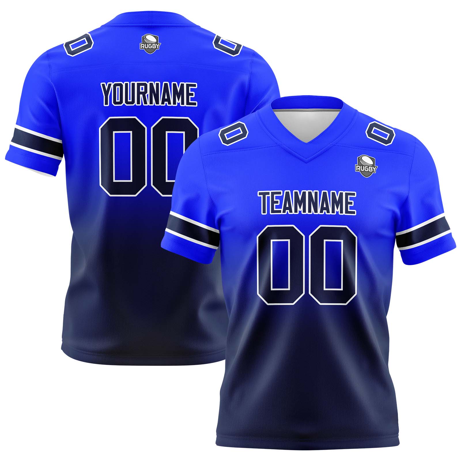 Custom Royal&Navy Jerseys Personalized Name Number Logo