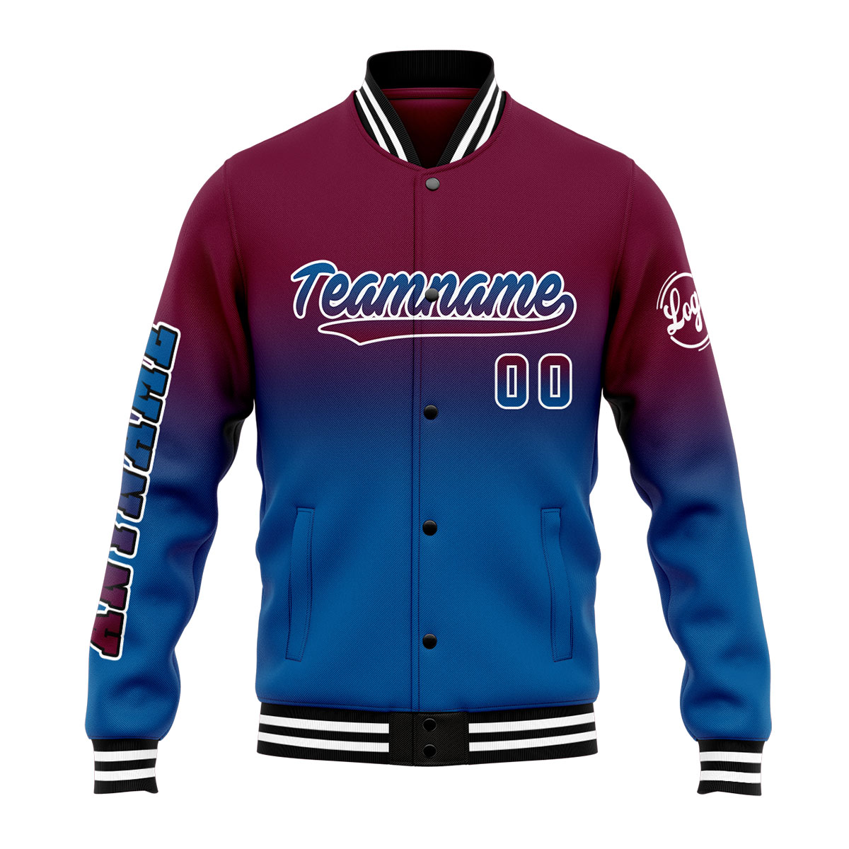 Custom Burgundy&Blue Varsity Jacket for Men Women and Youth with Personalized Letterman Jacket 