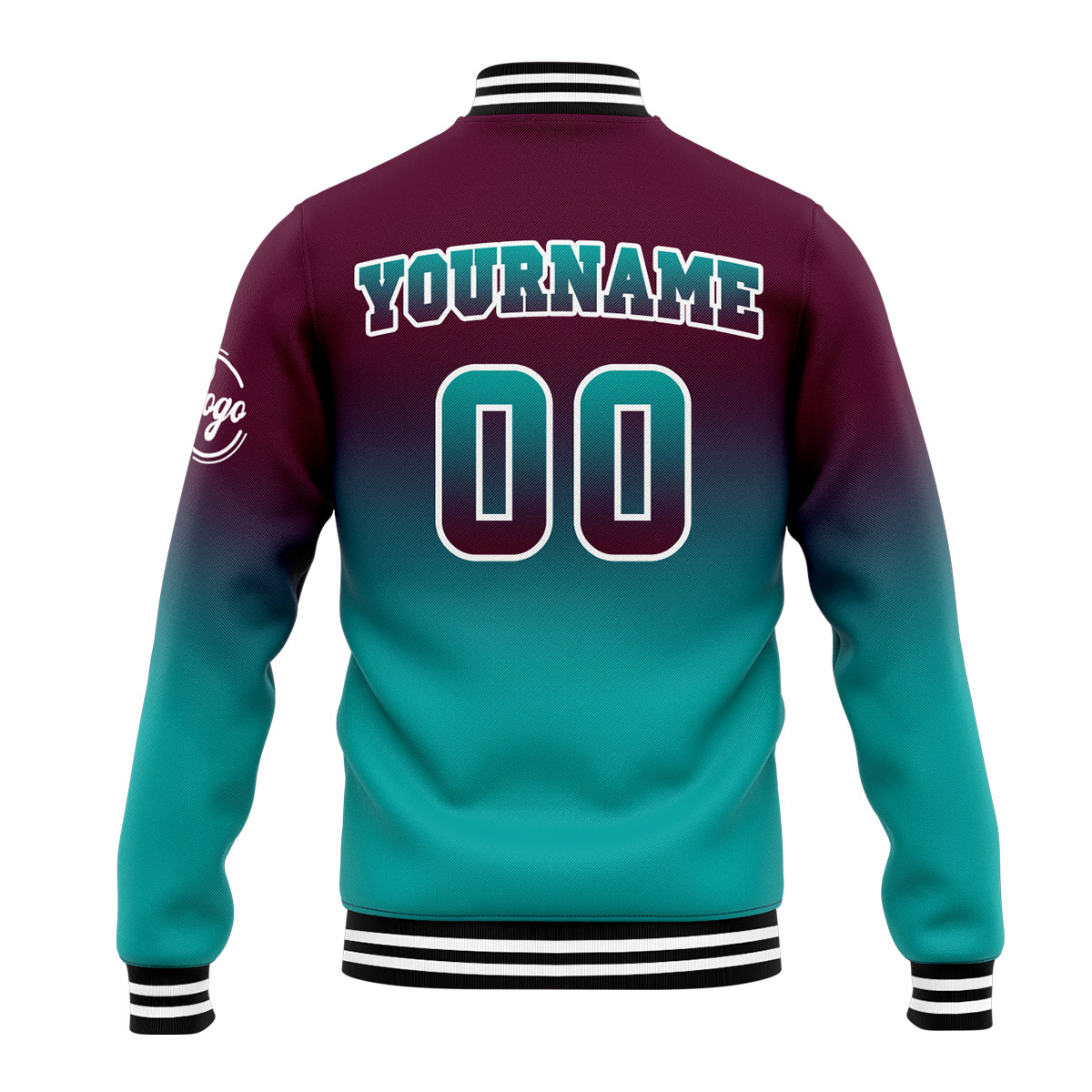 Custom Burgundy&Teal Varsity Jacket for Men Women and Youth with Personalized Letterman Jacket 