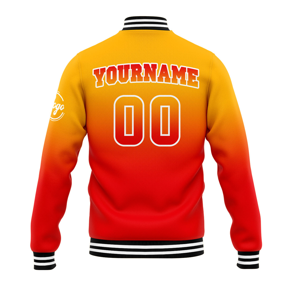 Custom Light Orange&Red Varsity Jacket for Men Women and Youth with Personalized Letterman Jacket 