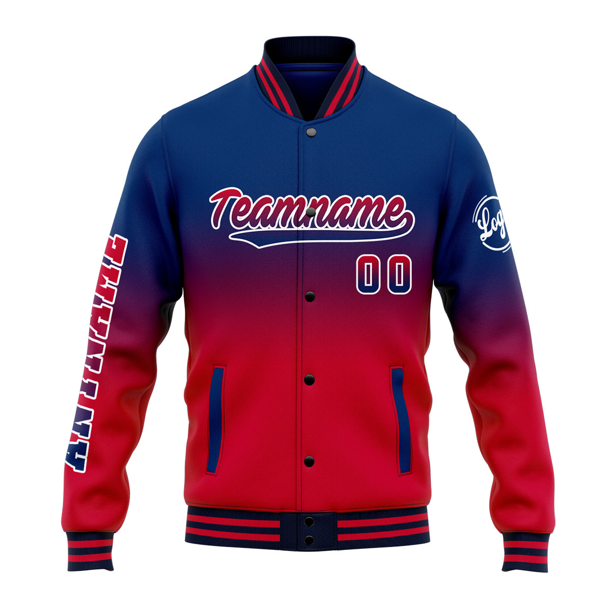 Custom Navy&Red Varsity Jacket for Men Women and Youth with Personalized Letterman Jacket 